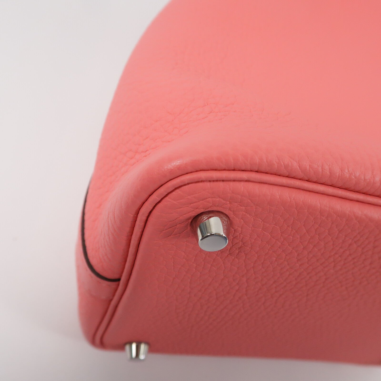 HERMES Clemence皮革Picotin PM手挽袋Rose Lipstick