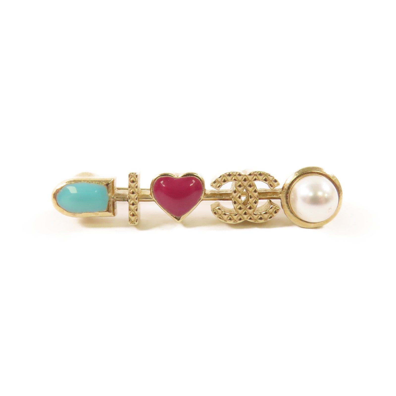 CHANEL 金屬/PVC Brooch Pin胸針