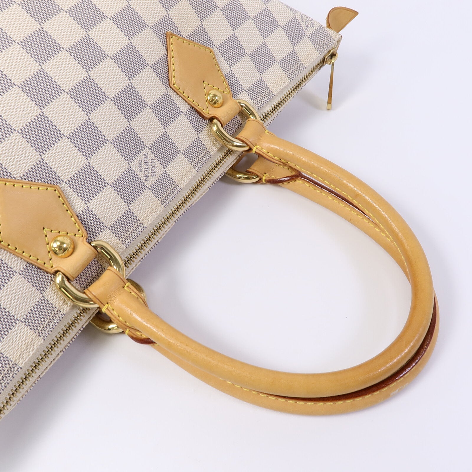 LOUIS VUITTON 【激減優惠】Damier Azur Saleya PM金扣手挽袋