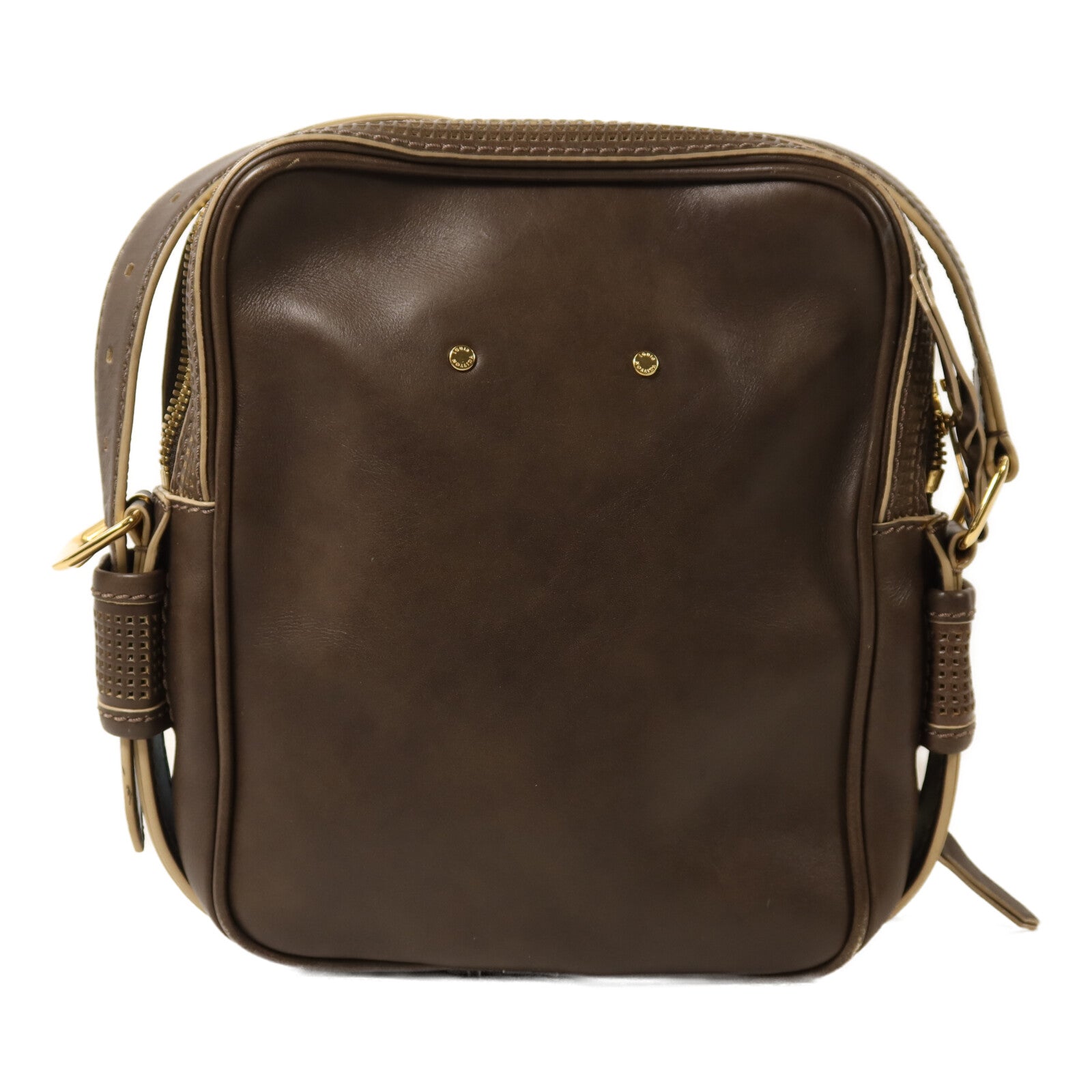 LOUIS VUITTON 【激減優惠】Bequia皮革Trotter GM金扣肩背袋