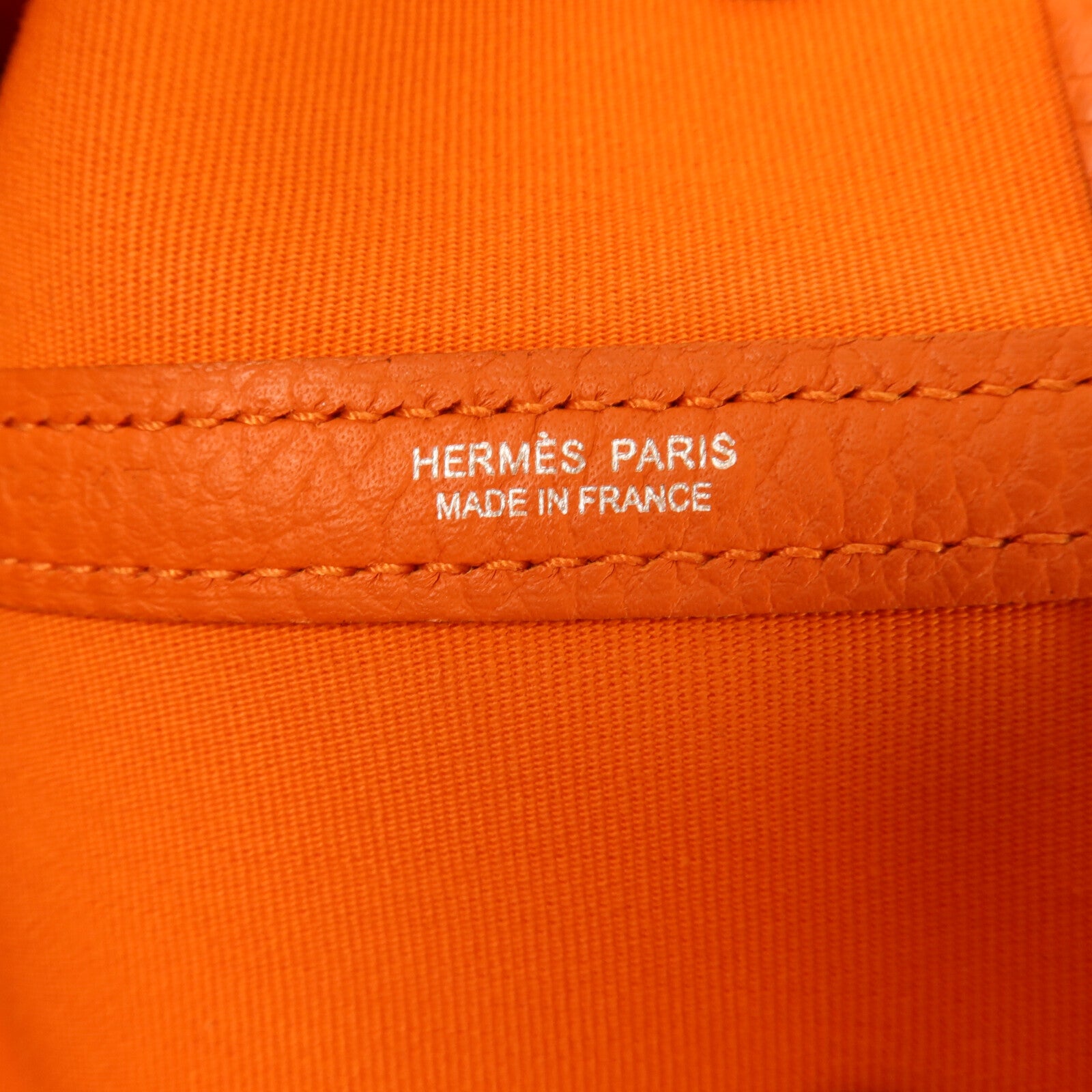 HERMES 帆布Garden Party PM手挽袋Orange
