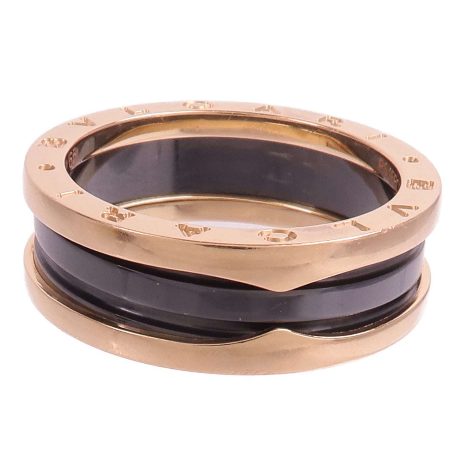 BVLGARI 18K玫瑰金/陶瓷B.zero1 Ring戒指