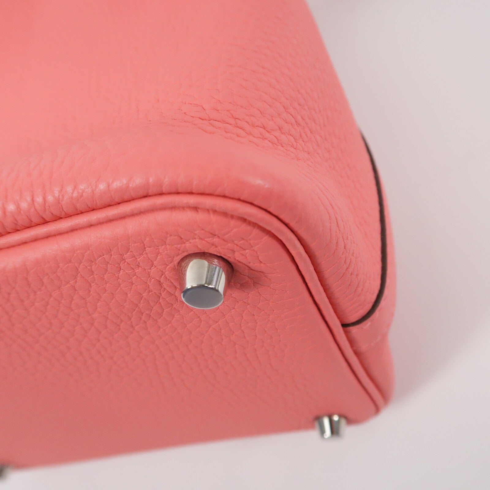 HERMES Clemence皮革Picotin PM手挽袋Rose Lipstick