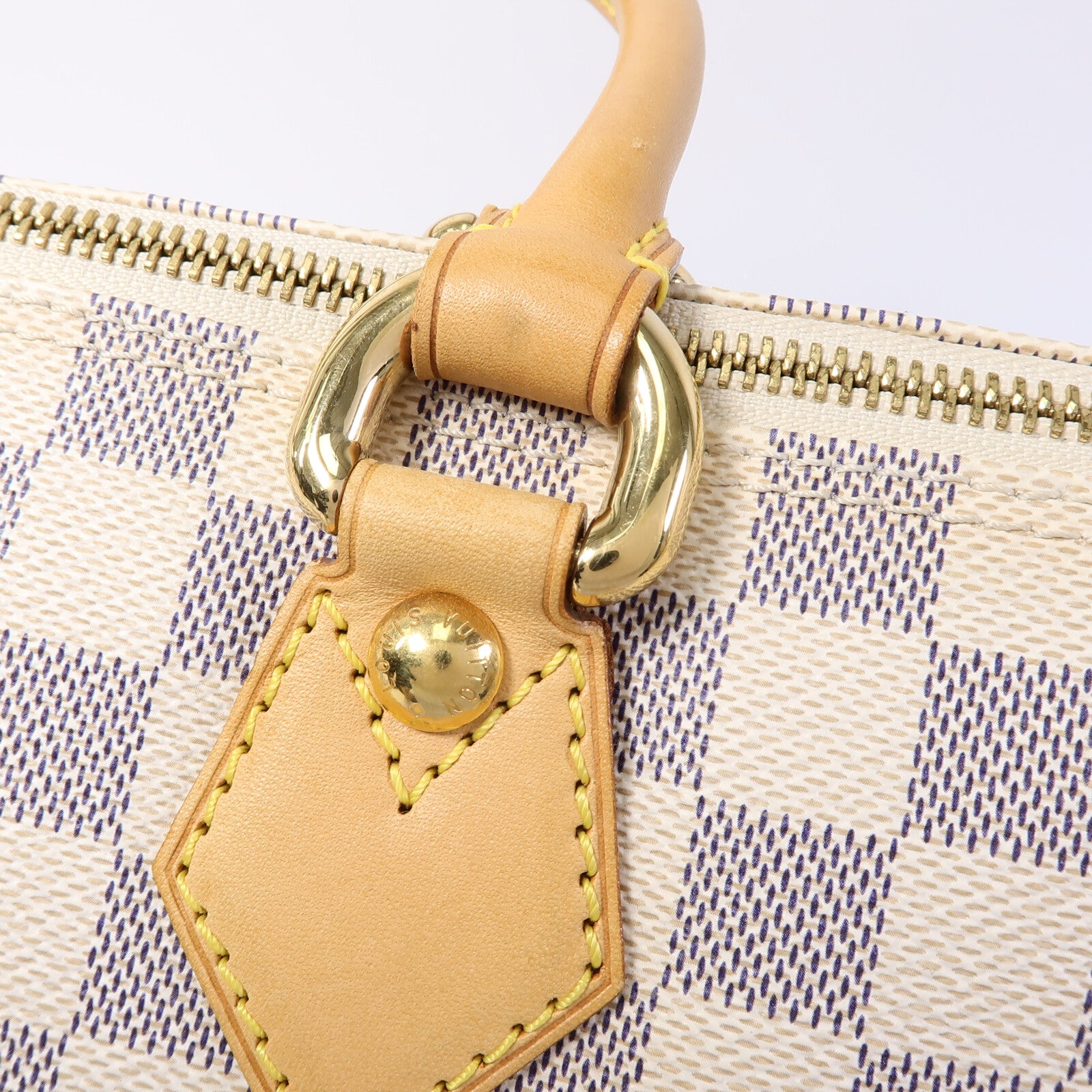 LOUIS VUITTON 【激減優惠】Damier Azur Saleya PM金扣手挽袋