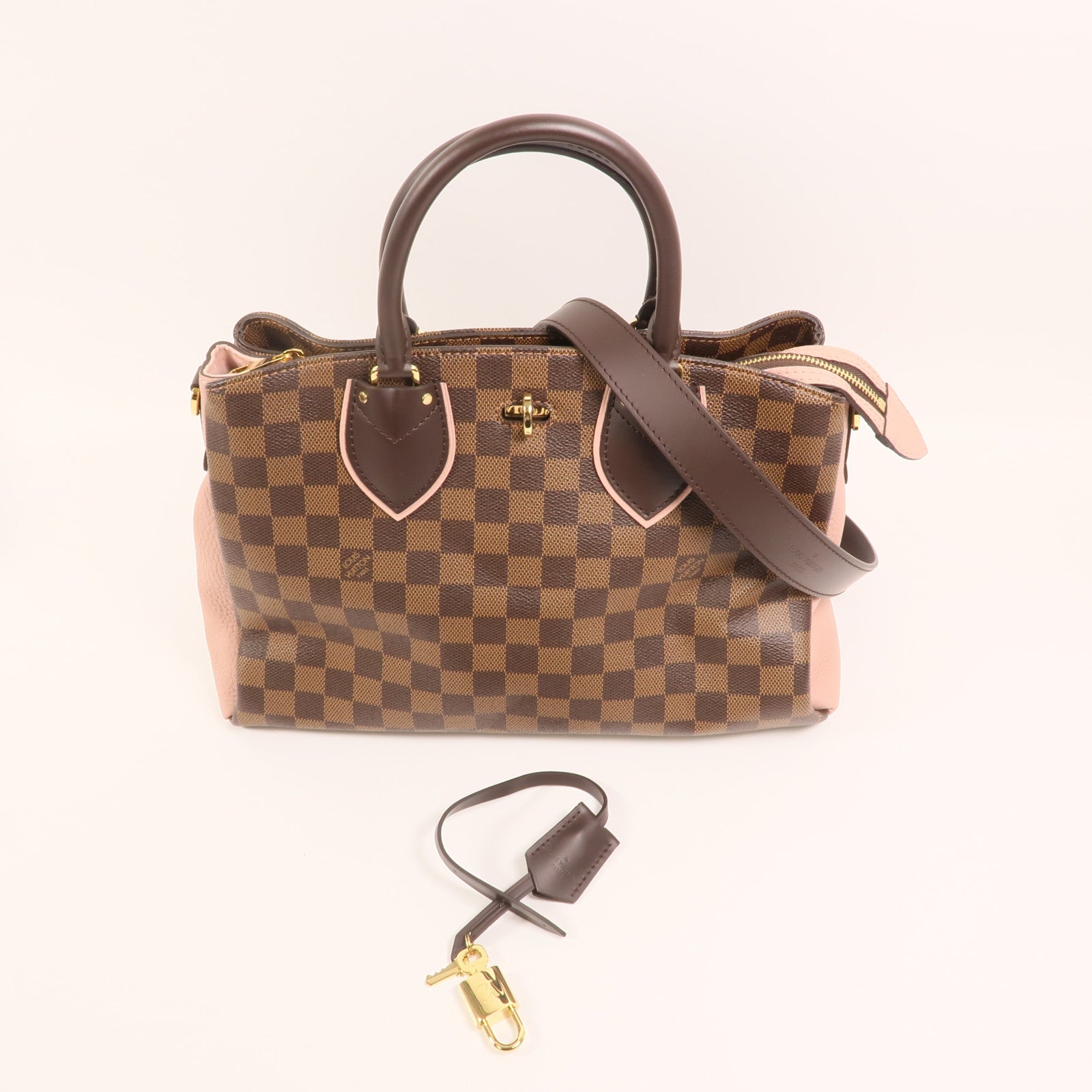 LOUIS VUITTON Damier Normandy金扣手挽肩背兩用袋