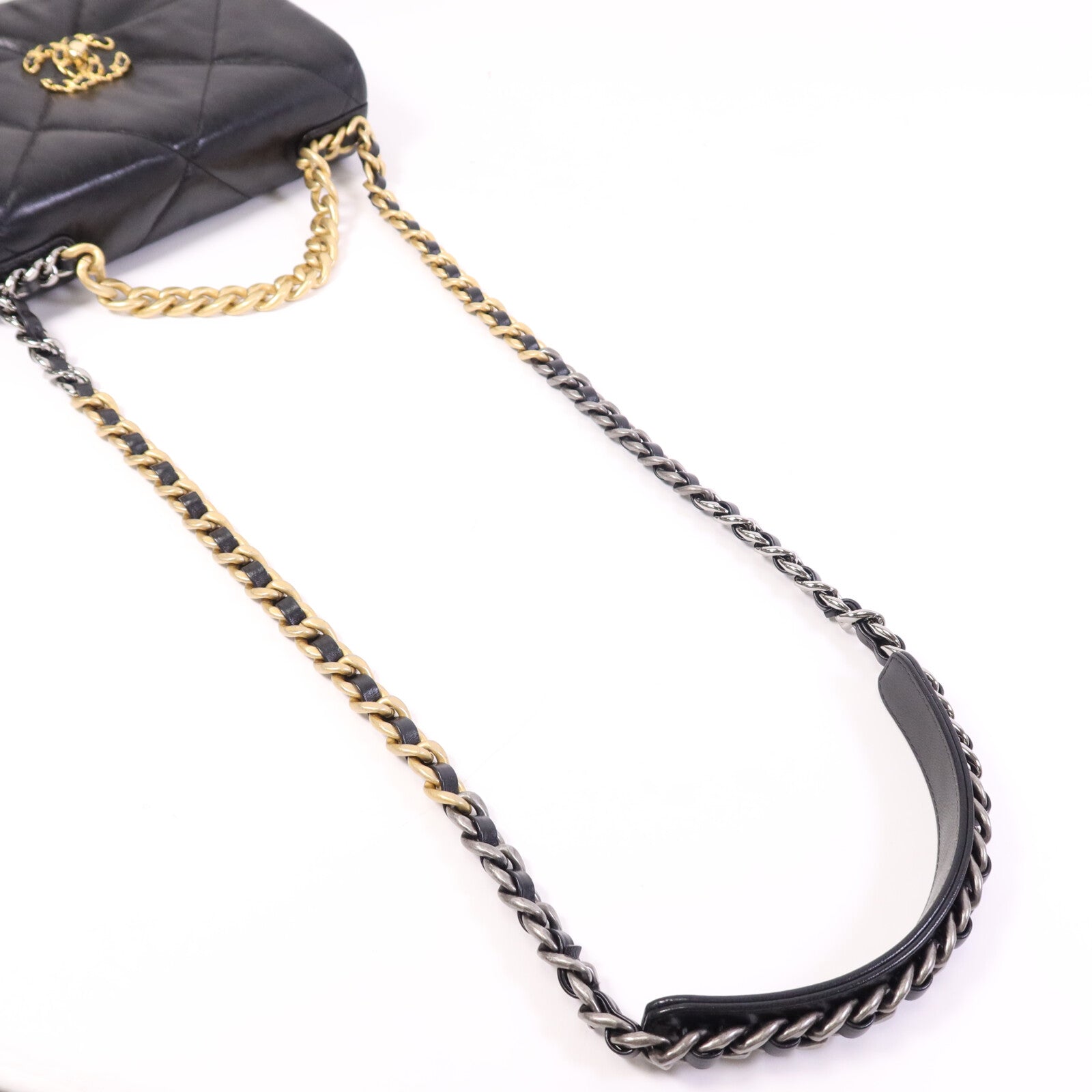 CHANEL 羊皮皮革C19 Small手挽肩背兩用袋