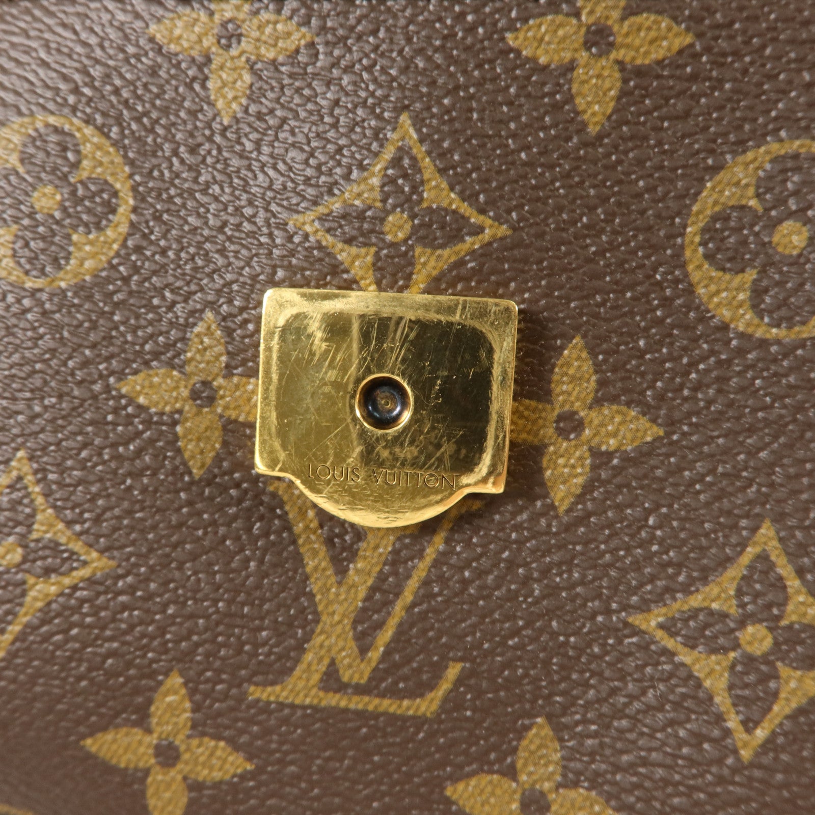 LOUIS VUITTON Monogram Passy金扣肩背袋棕色