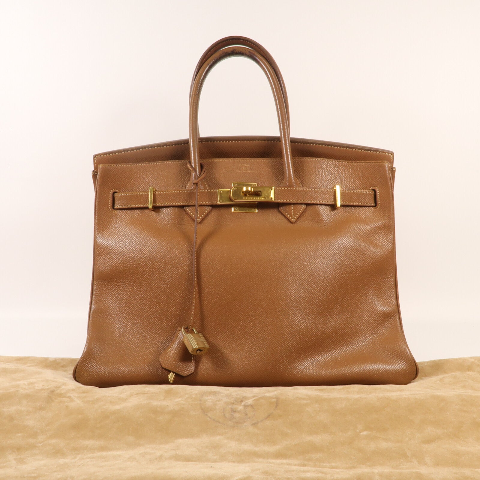 HERMES Epsom皮革Birkin 35金扣手挽袋Gold