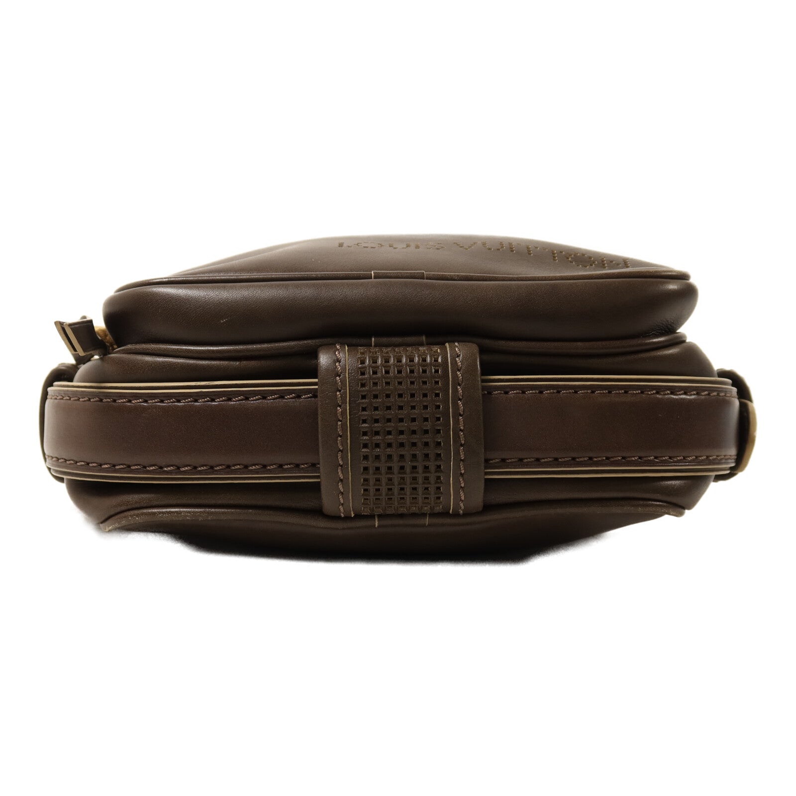 LOUIS VUITTON 【激減優惠】Bequia皮革Trotter GM金扣肩背袋