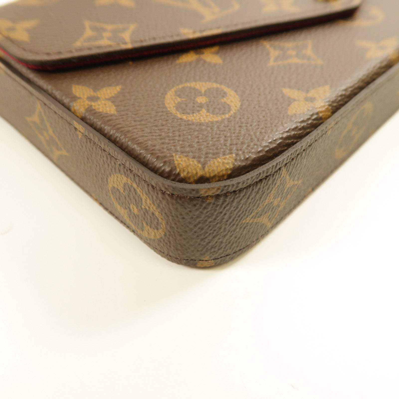 LOUIS VUITTON Monogram Felicie Pochette金扣鏈帶肩背袋