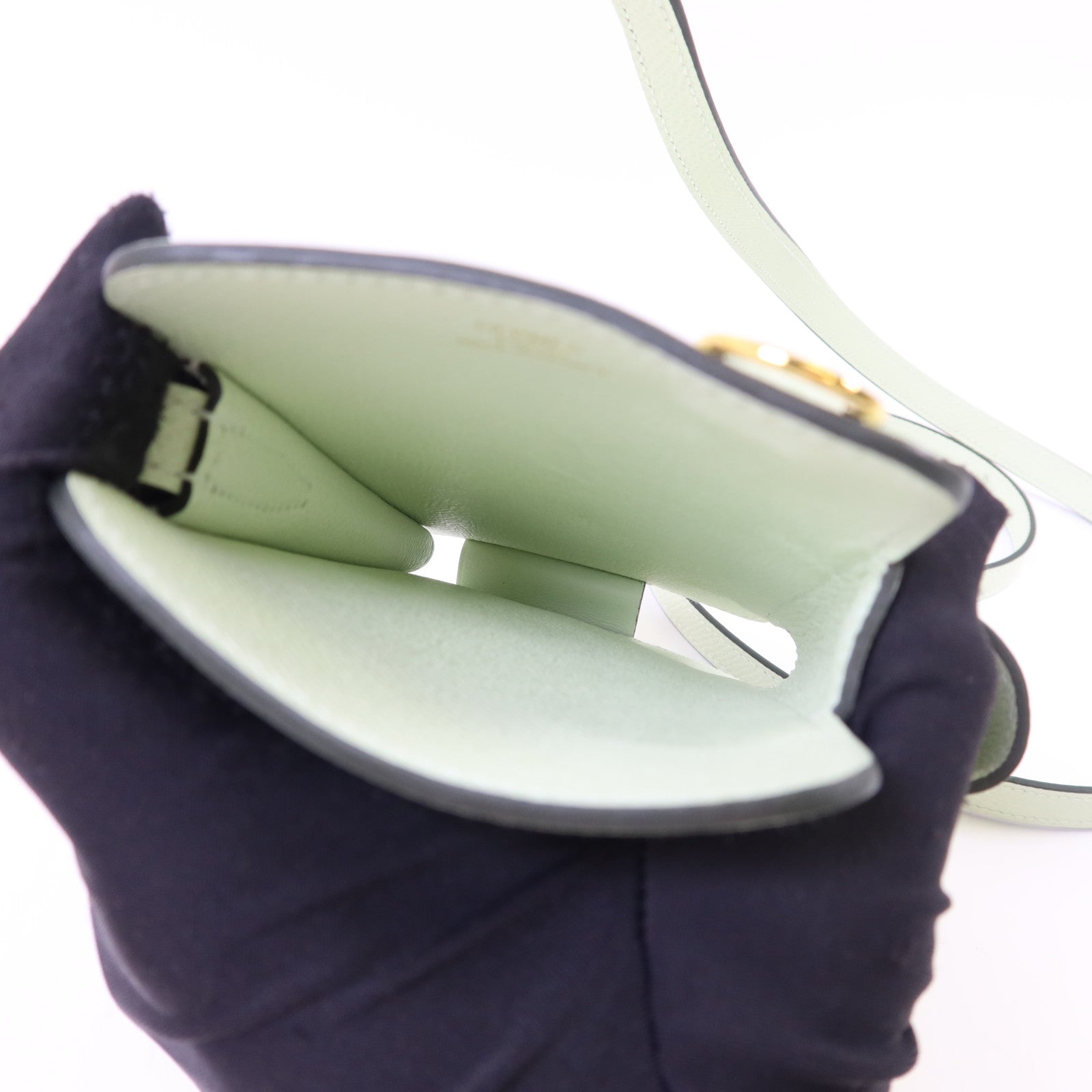 HERMES Epsom皮革Hermesway金扣肩背袋Vert Fizz/Rubis/Vert Comics