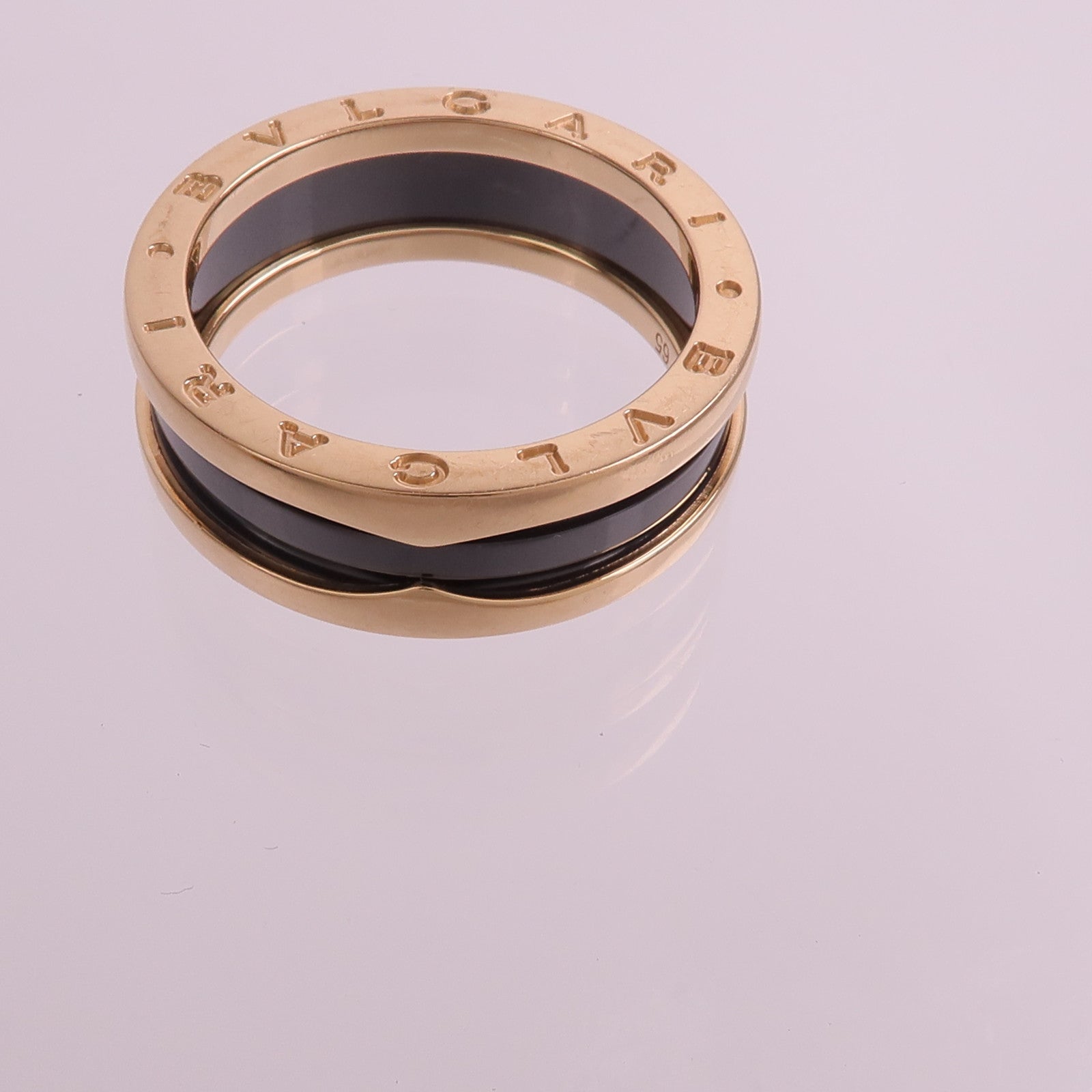 BVLGARI 18K玫瑰金/陶瓷B.zero1 Ring戒指
