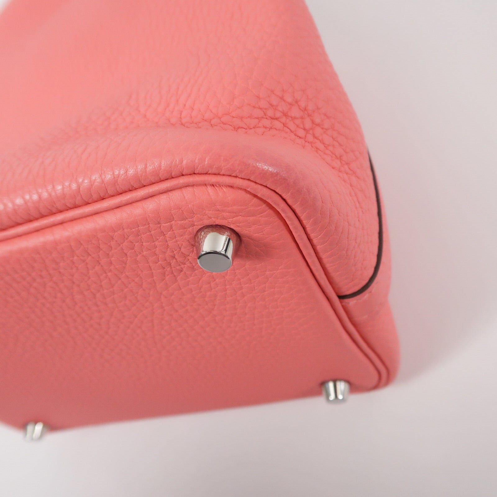 HERMES Clemence皮革Picotin PM手挽袋Rose Lipstick