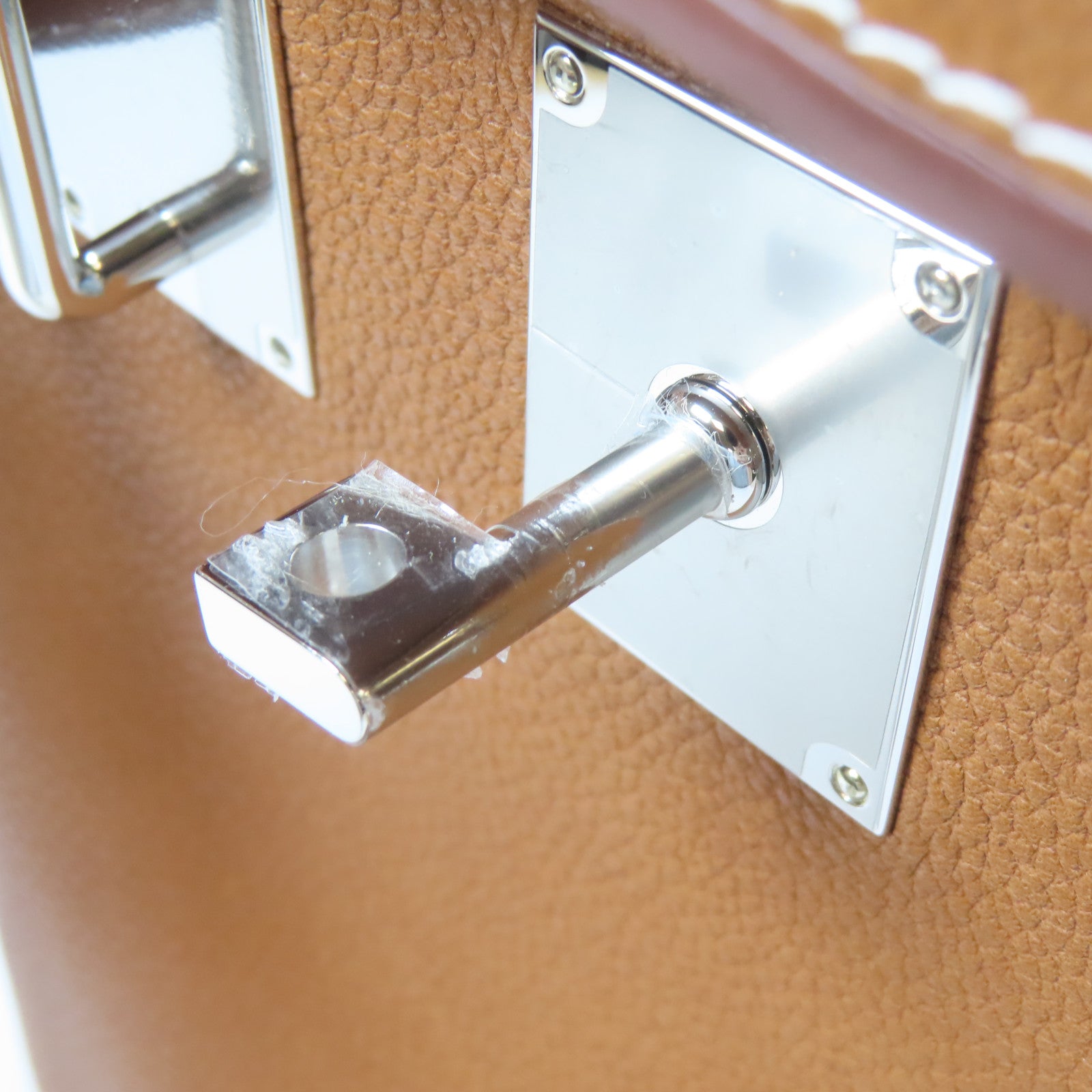 HERMES Barenia皮革Hac A Dos PM銀扣背包Faure啡色