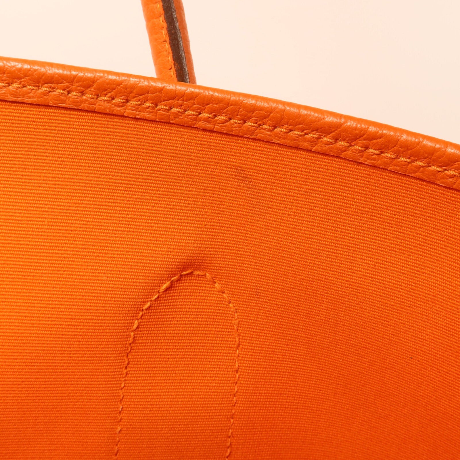 HERMES 帆布Garden Party PM手挽袋Orange