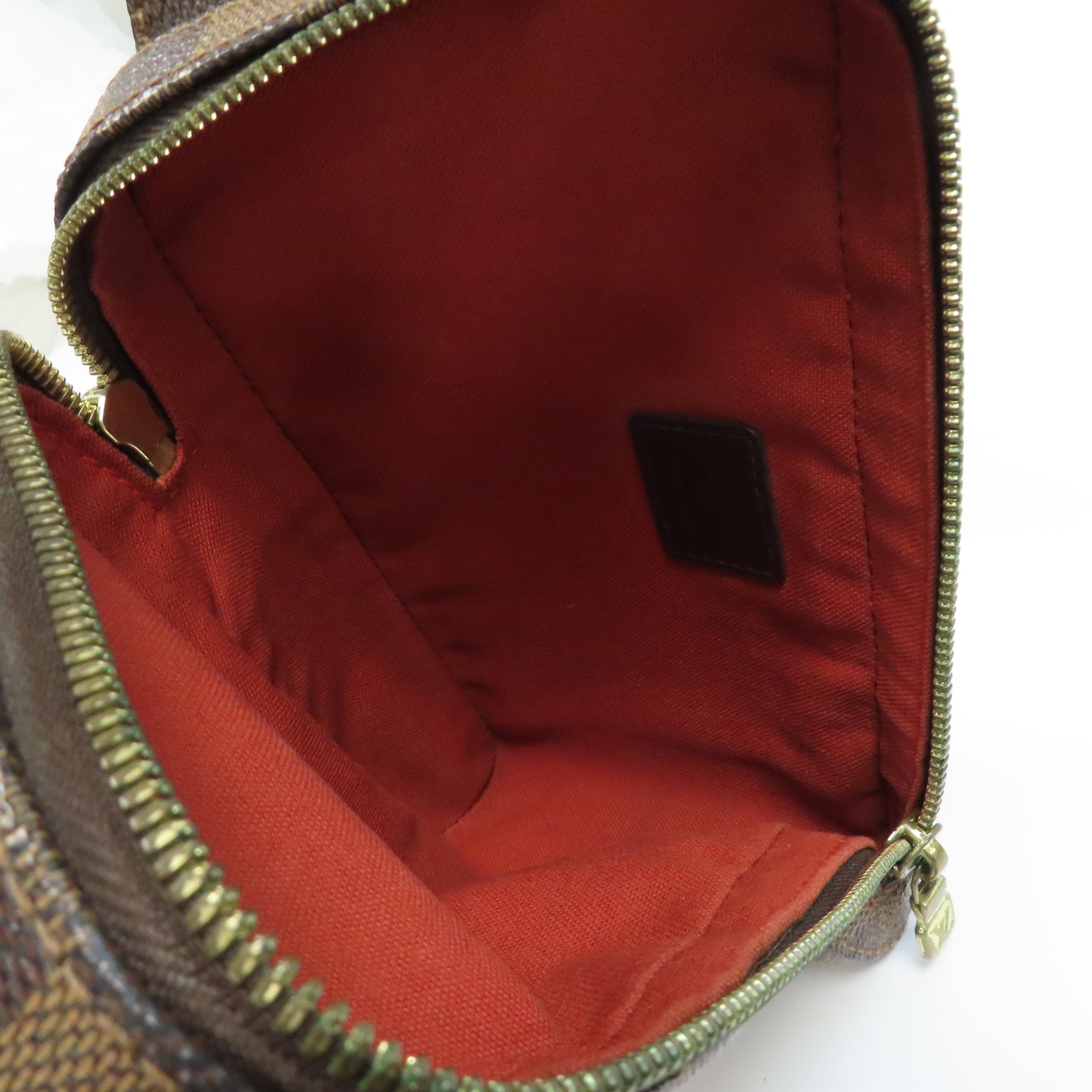 LOUIS VUITTON 【激減優惠】Damier Ebene Geronimos金扣腰包啡色