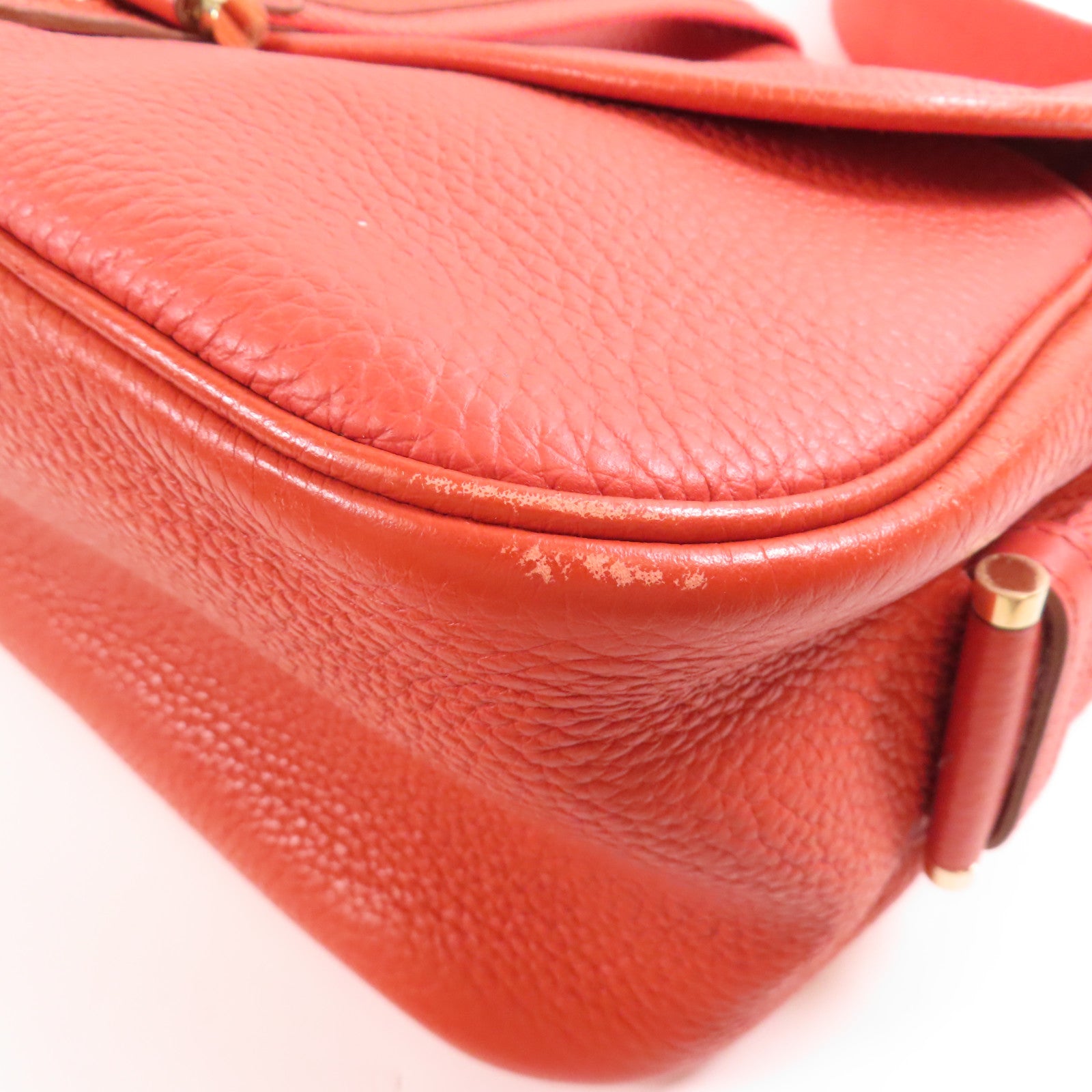 HERMES Clemence皮革Bourlingue Bag金扣肩背袋