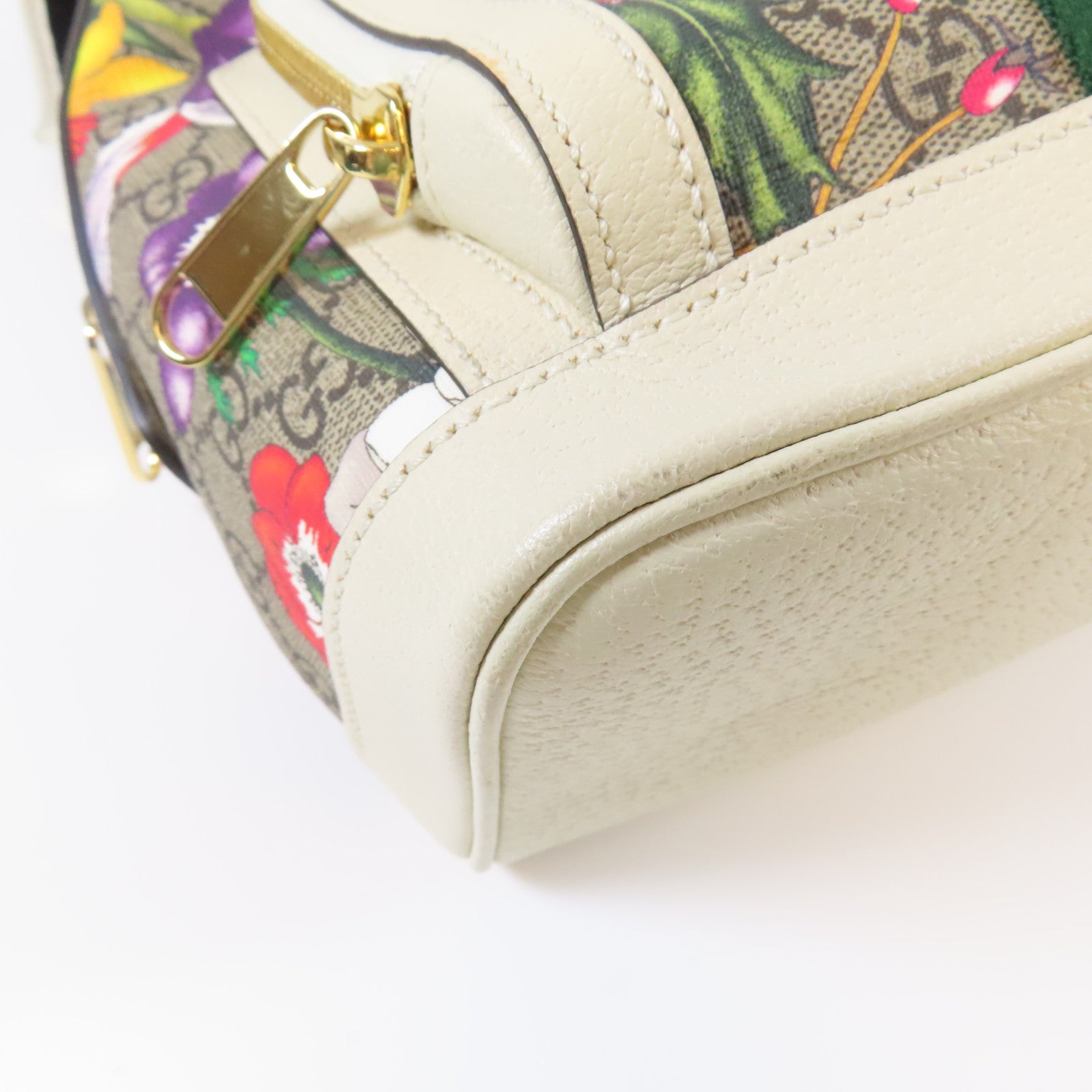 GUCCI 塗層帆布Ophidia GG Small Backpack金扣背包米色/啡色