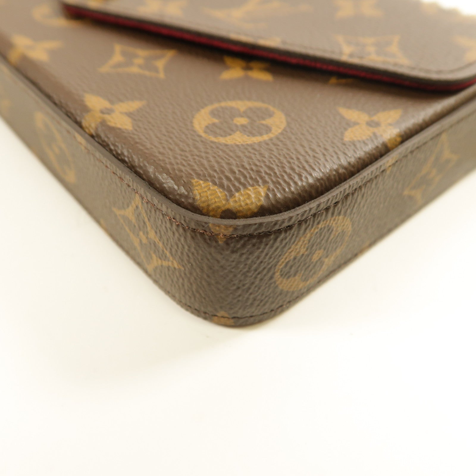LOUIS VUITTON Monogram Felicie Pochette金扣鏈帶肩背袋