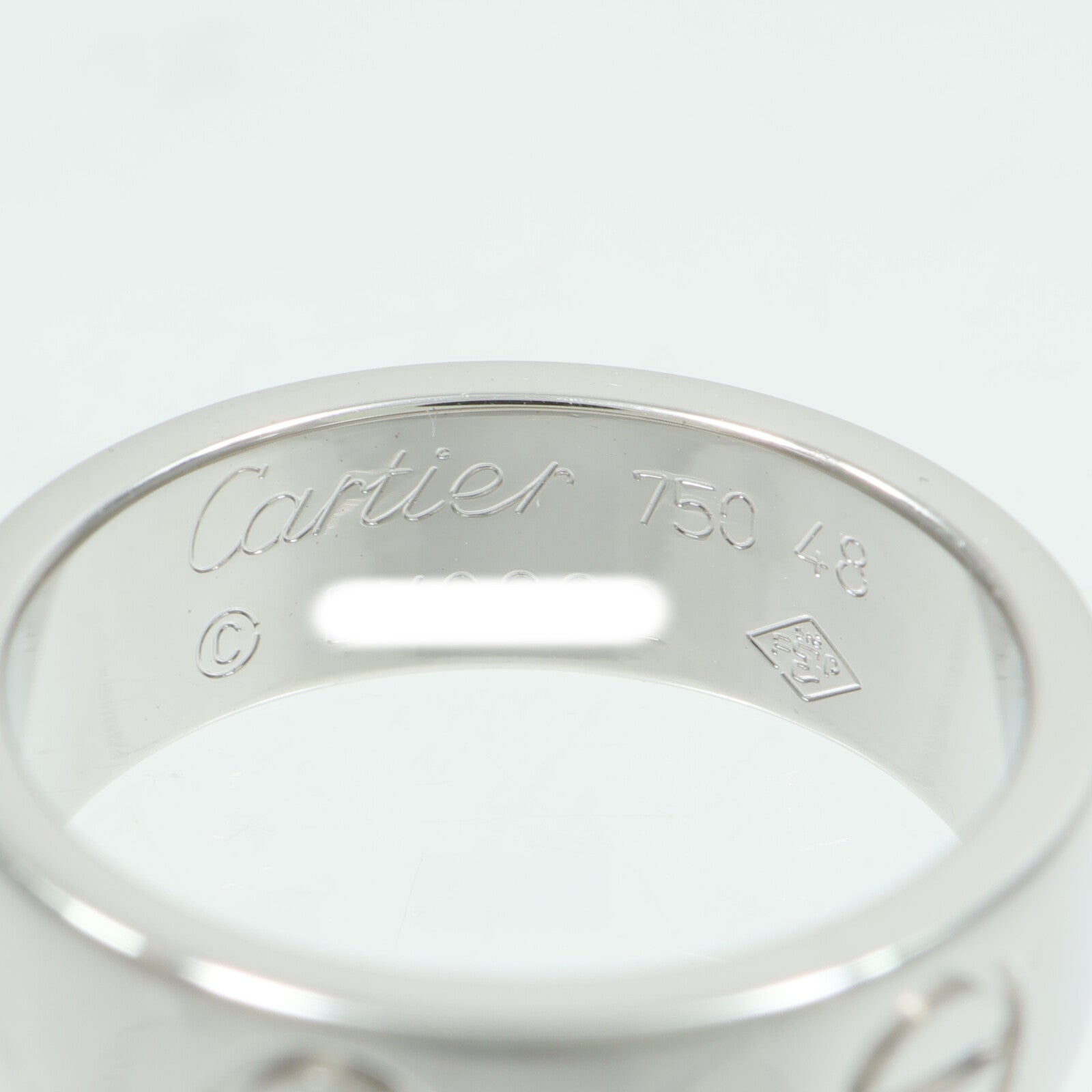 CARTIER 18K白金Love Ring戒指