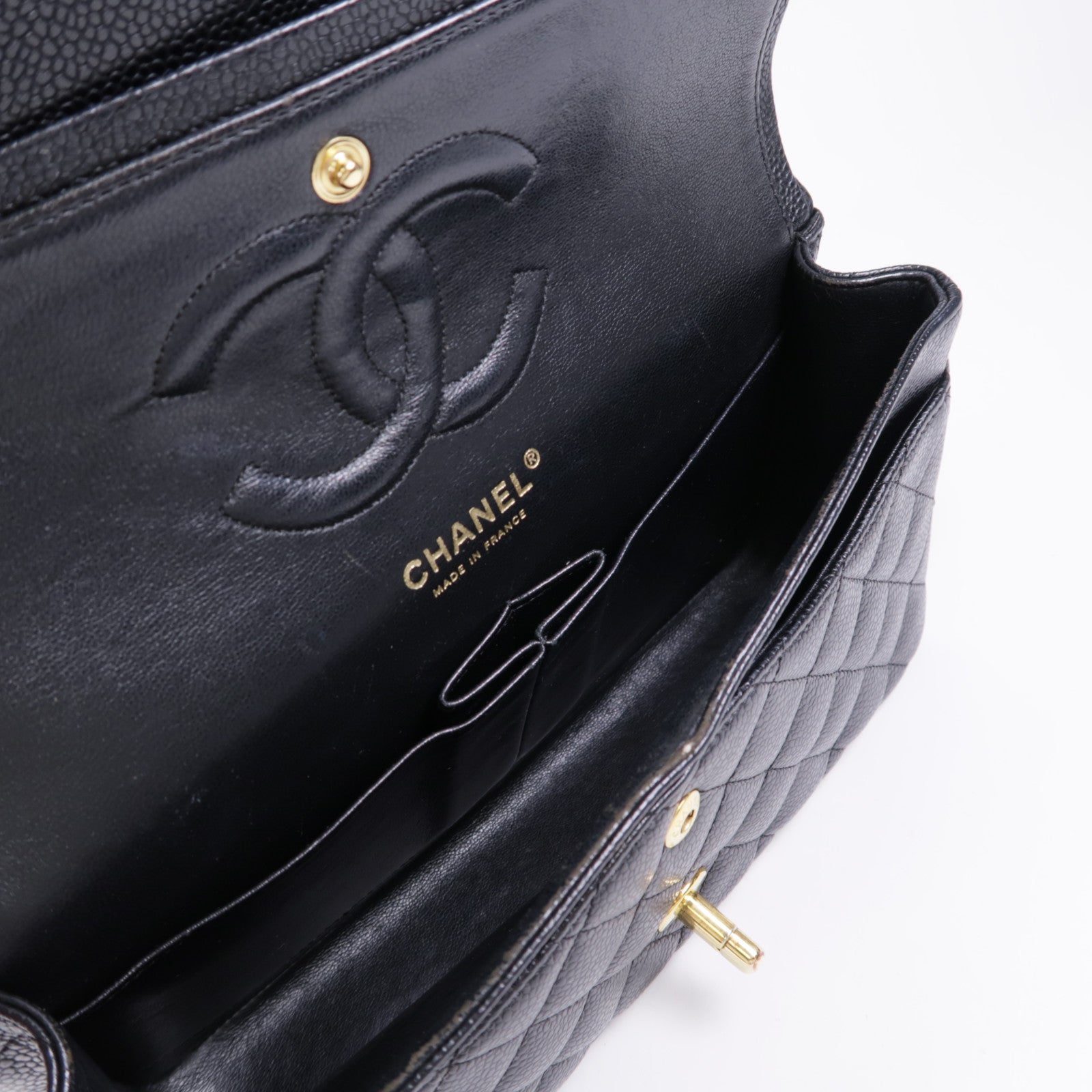 CHANEL 牛皮皮革Classic 25金扣鏈帶肩背袋