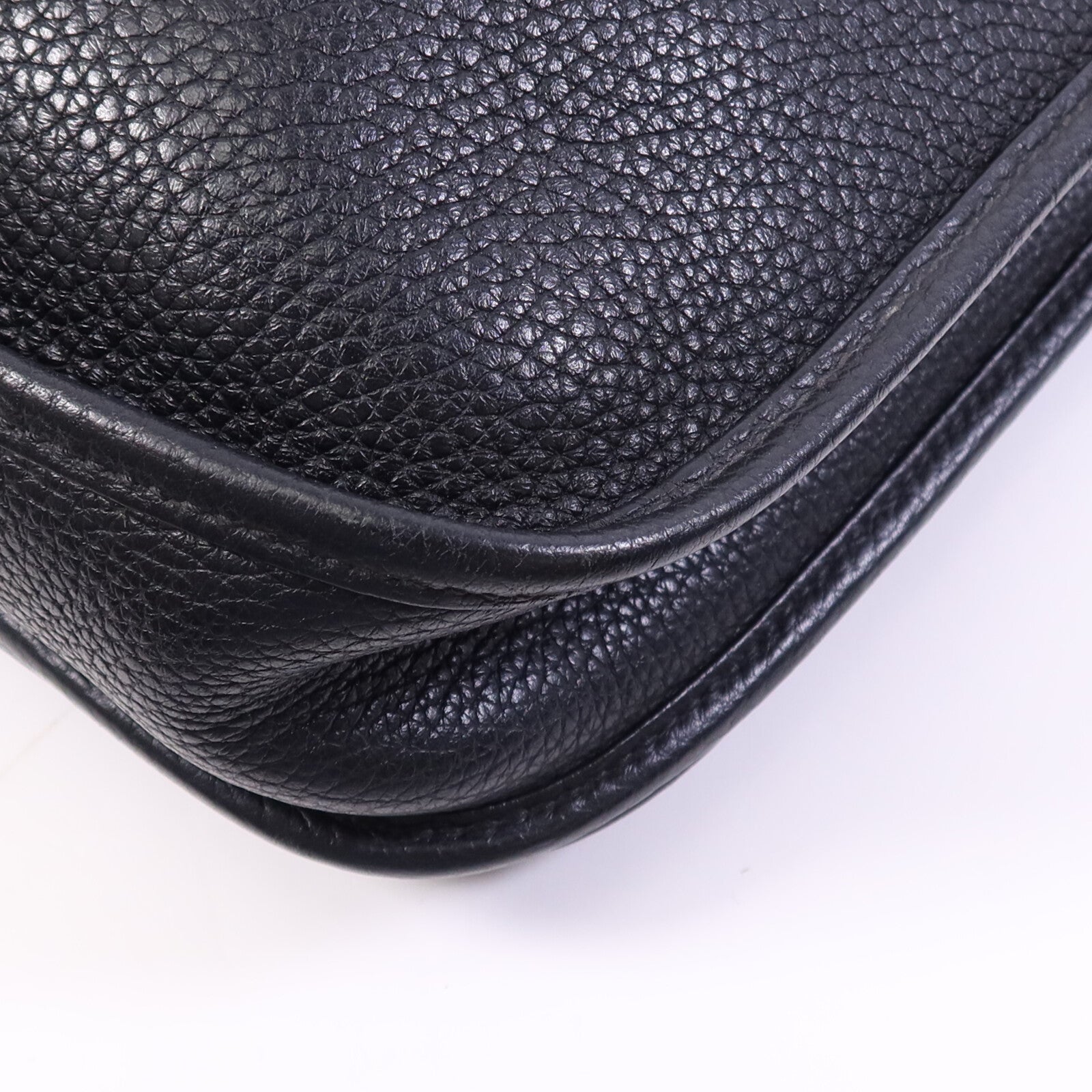 HERMES Clemence皮革Evelyne PM金扣肩背袋Noir