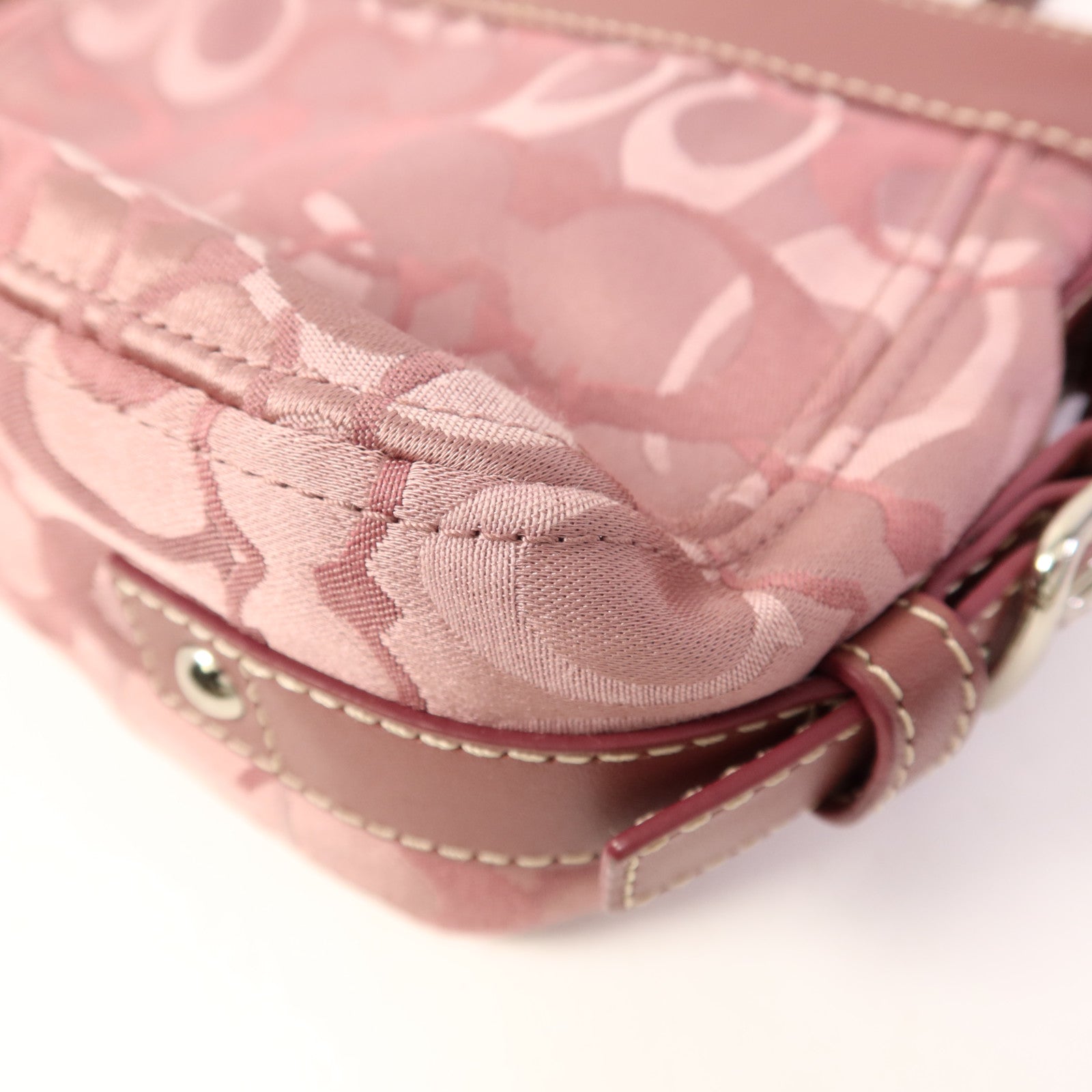 COACH 布料Zoe Handbag銀扣手挽袋