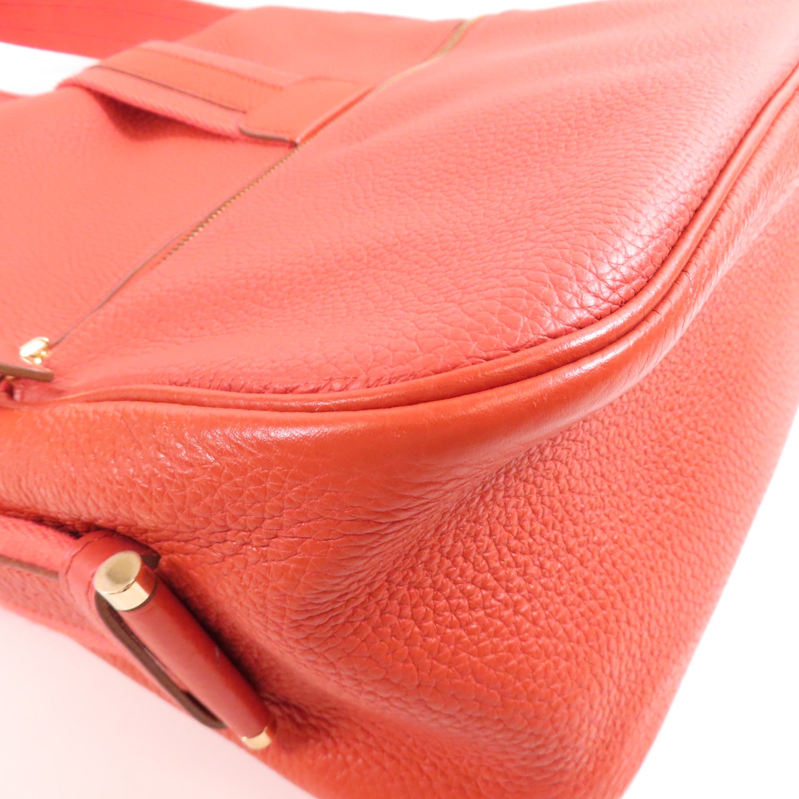 HERMES Clemence皮革Bourlingue Bag金扣肩背袋