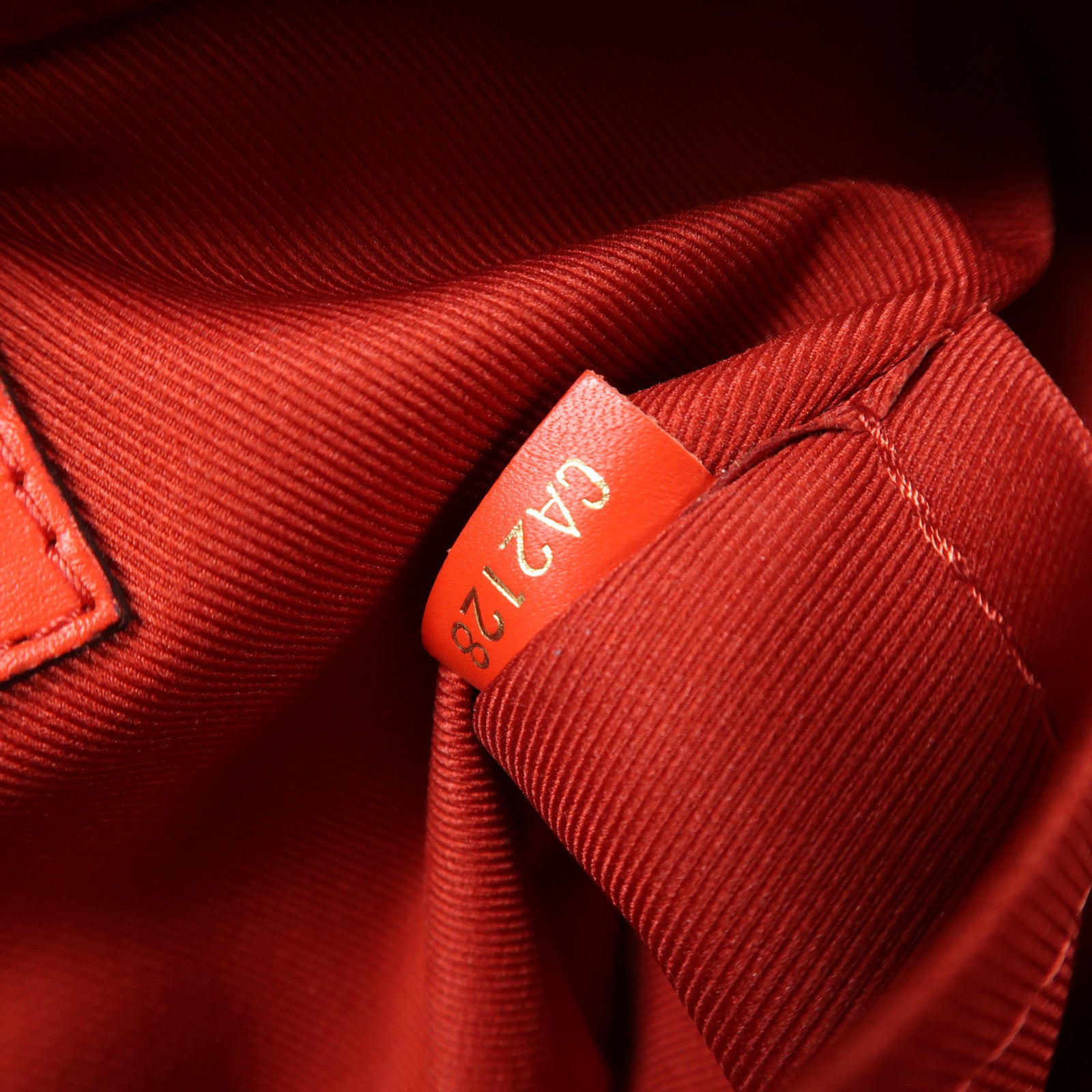 LOUIS VUITTON Monogram Saintonge金扣手挽肩背兩用袋棕色/紅色