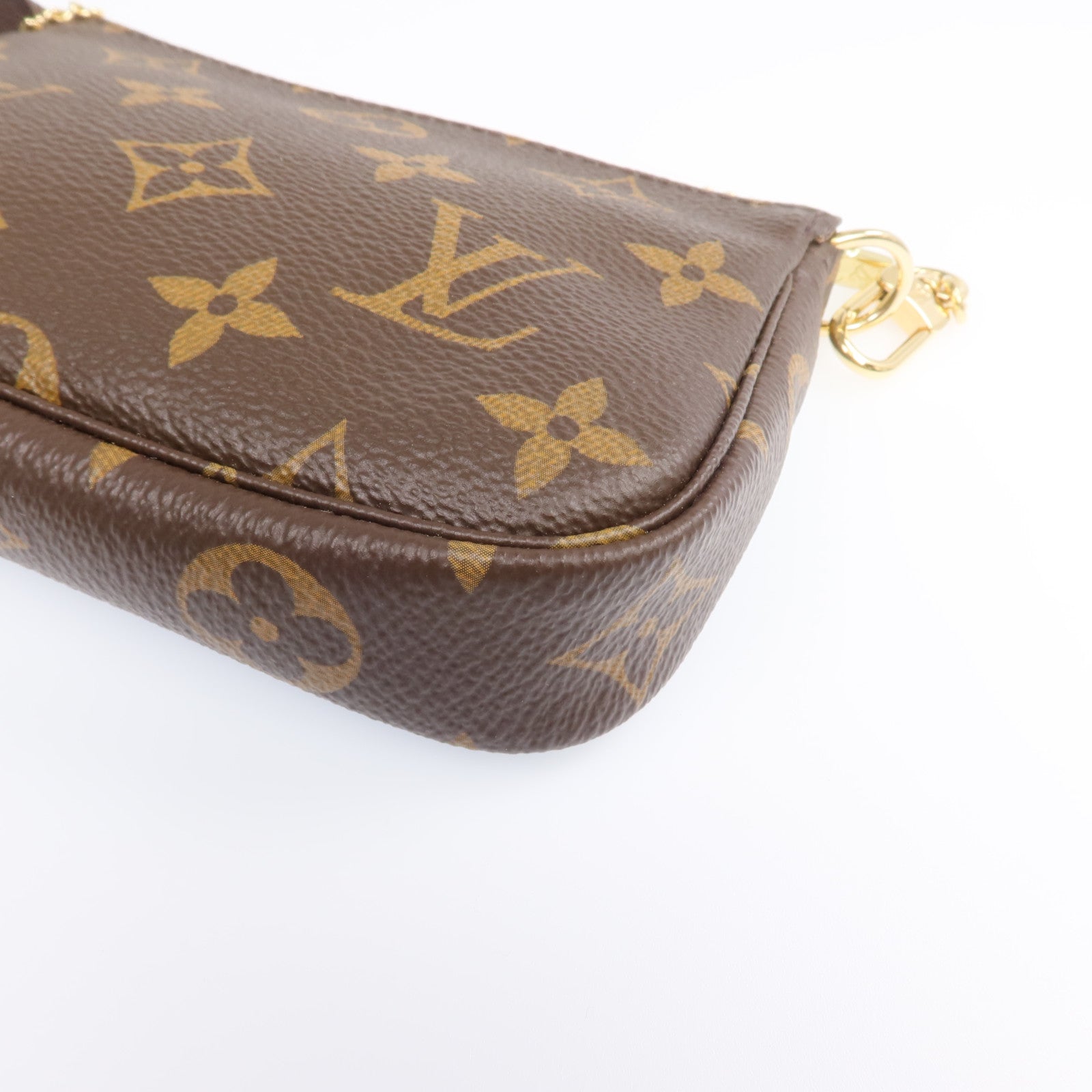 LOUIS VUITTON Monogram Mini Pochette Accessoires金扣手挽袋