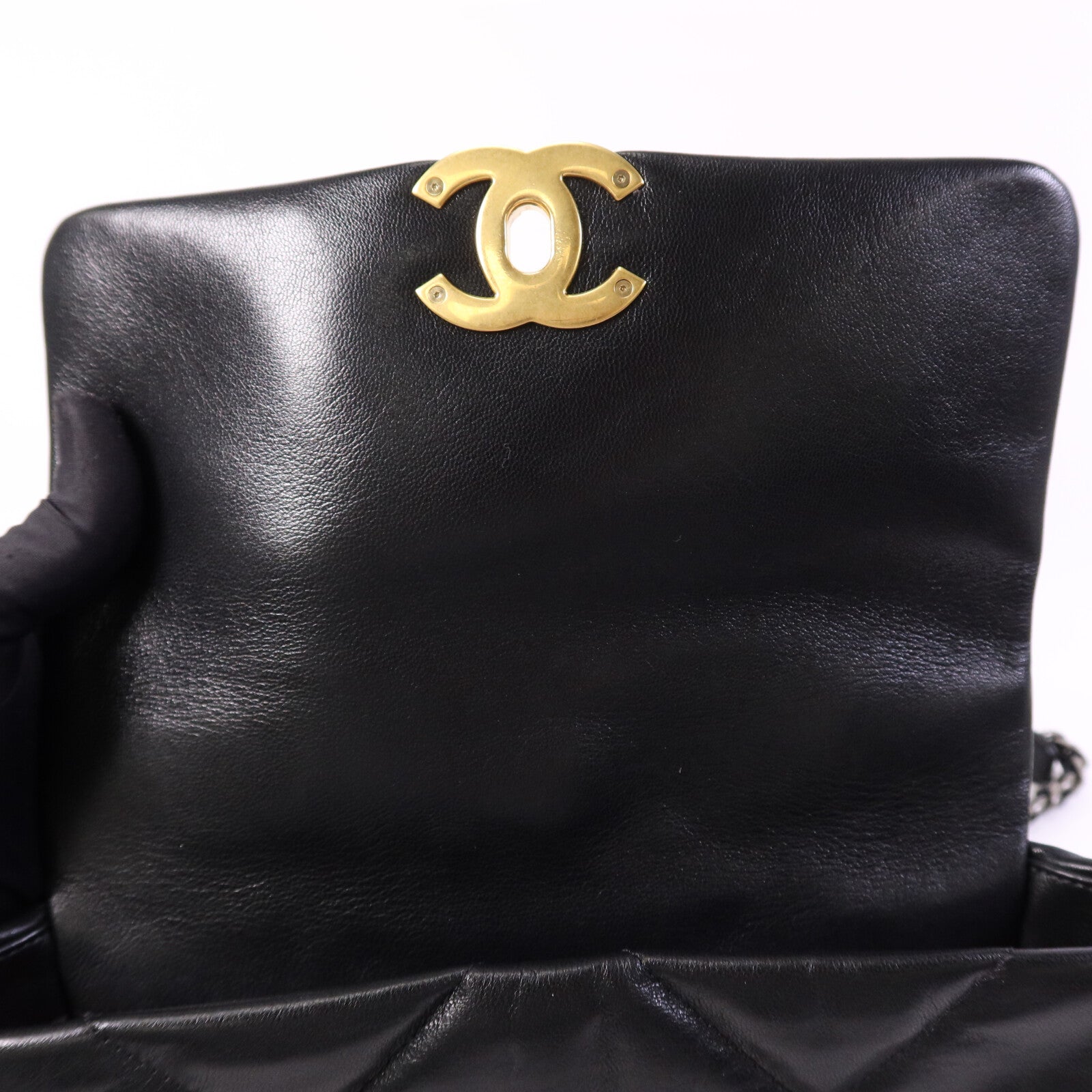 CHANEL 羊皮皮革C19 Small手挽肩背兩用袋