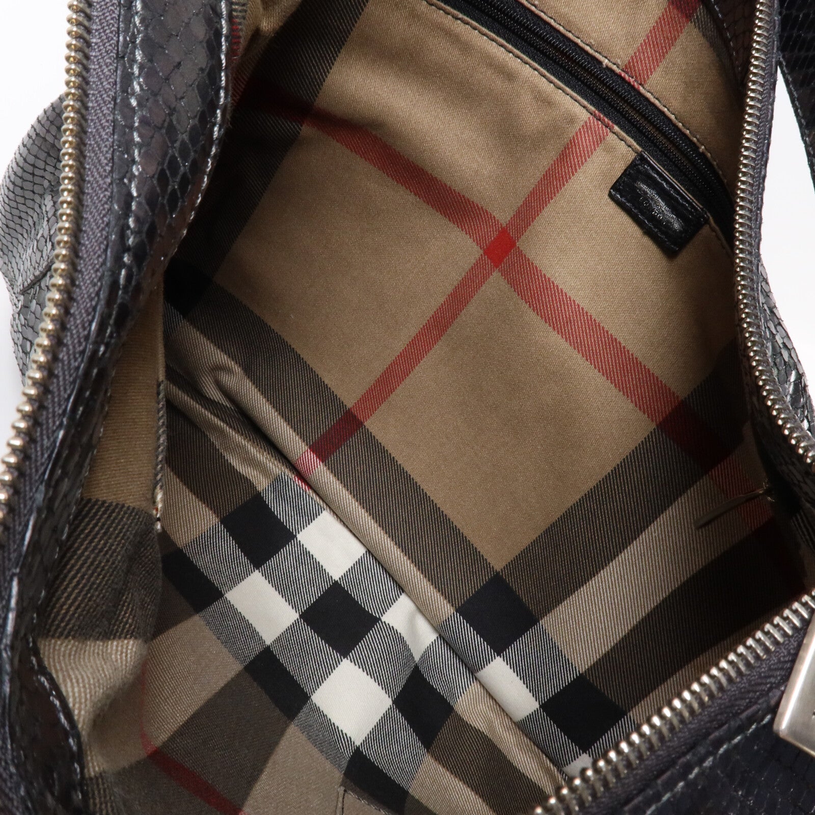 BURBERRY 蛇皮皮革Hobo Bag肩背袋