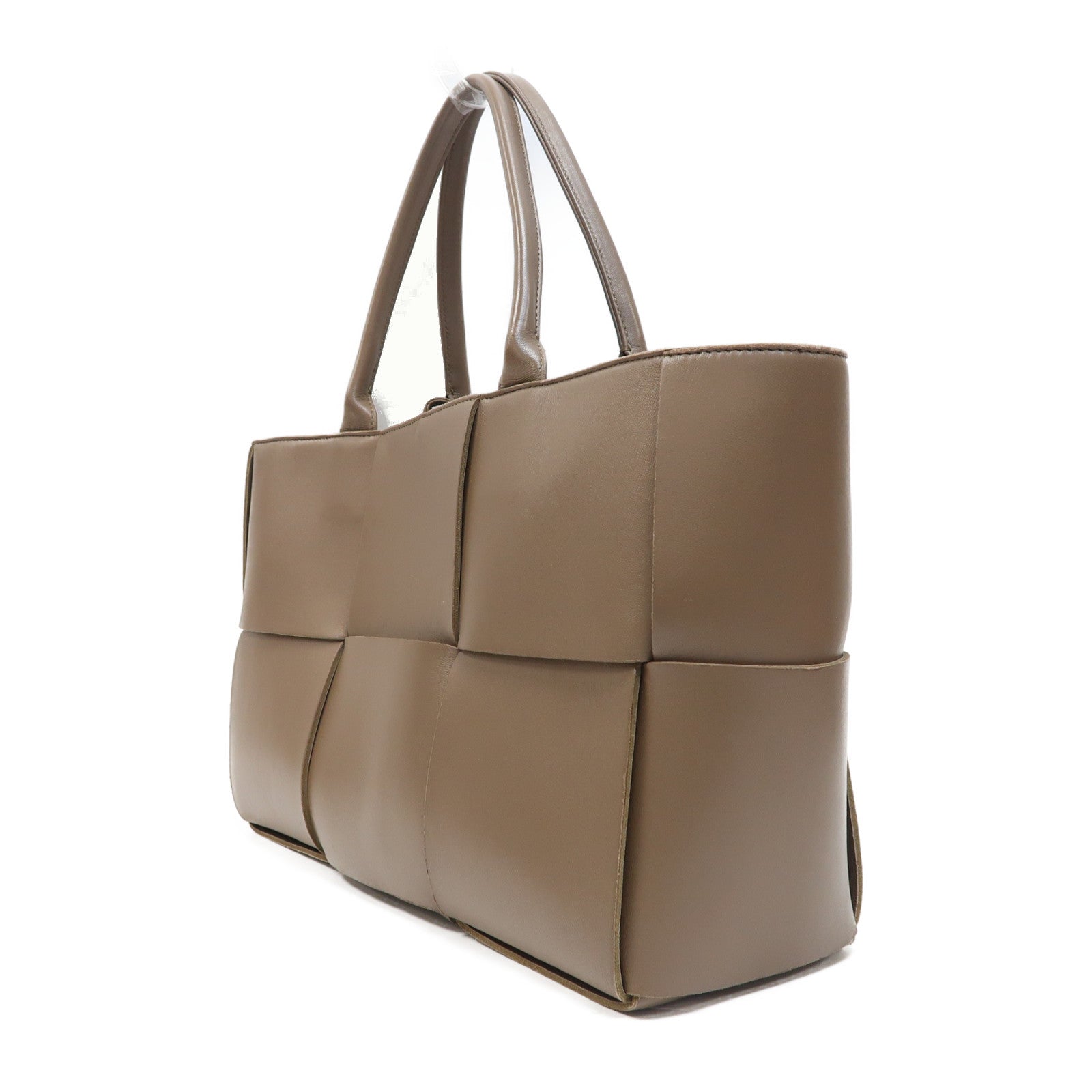 BOTTEGA VENETA 羊皮皮革Medium Arco Tote Bag金扣手挽袋啡色