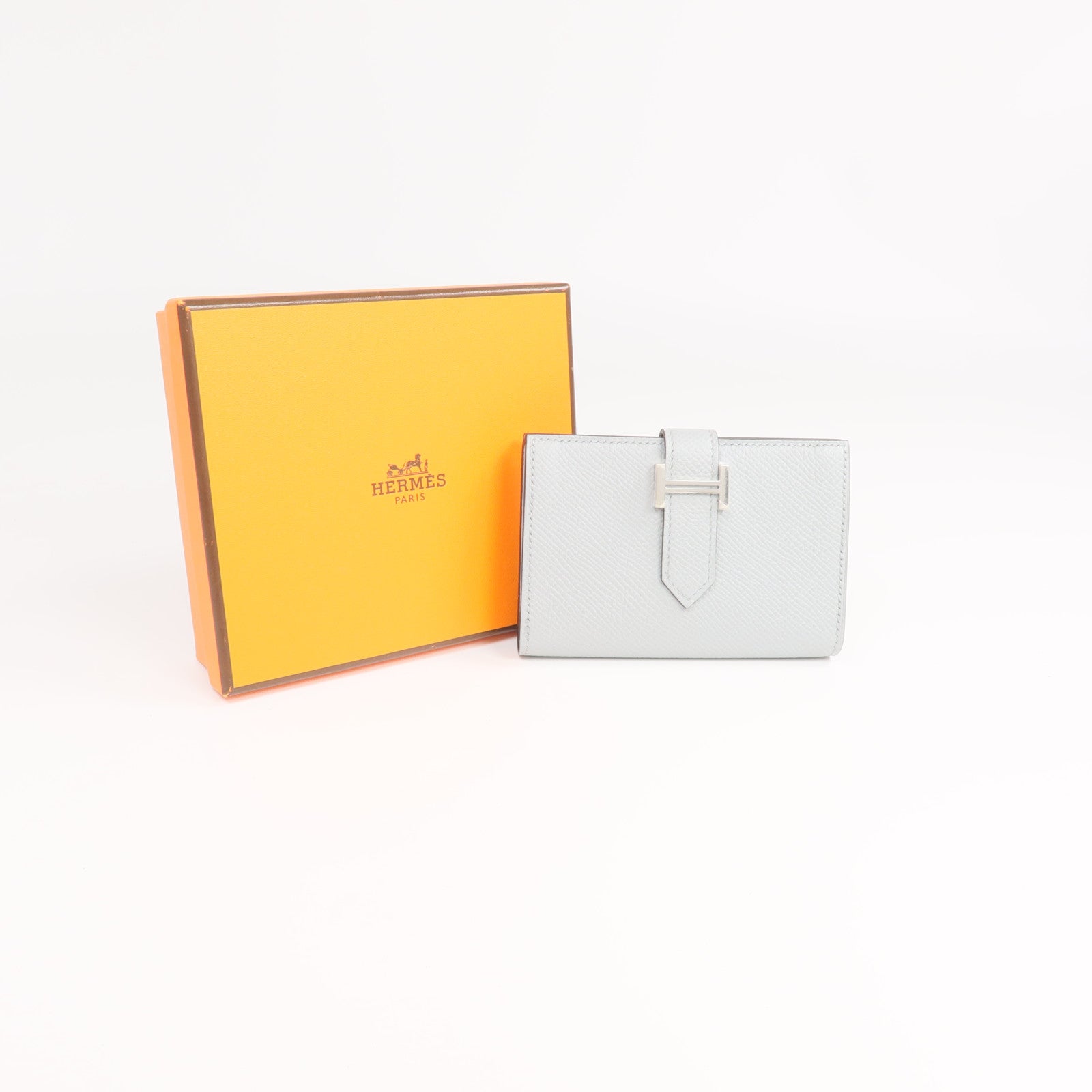 HERMES 【激減優惠】Epsom皮革Bearn Card Case銀扣卡片套