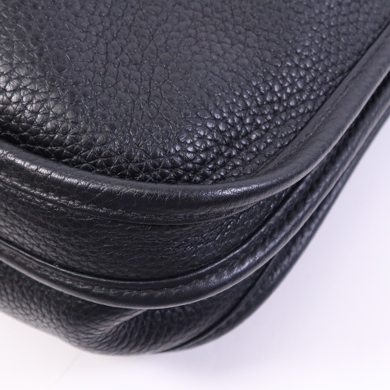 HERMES Clemence皮革Evelyne PM金扣肩背袋Noir