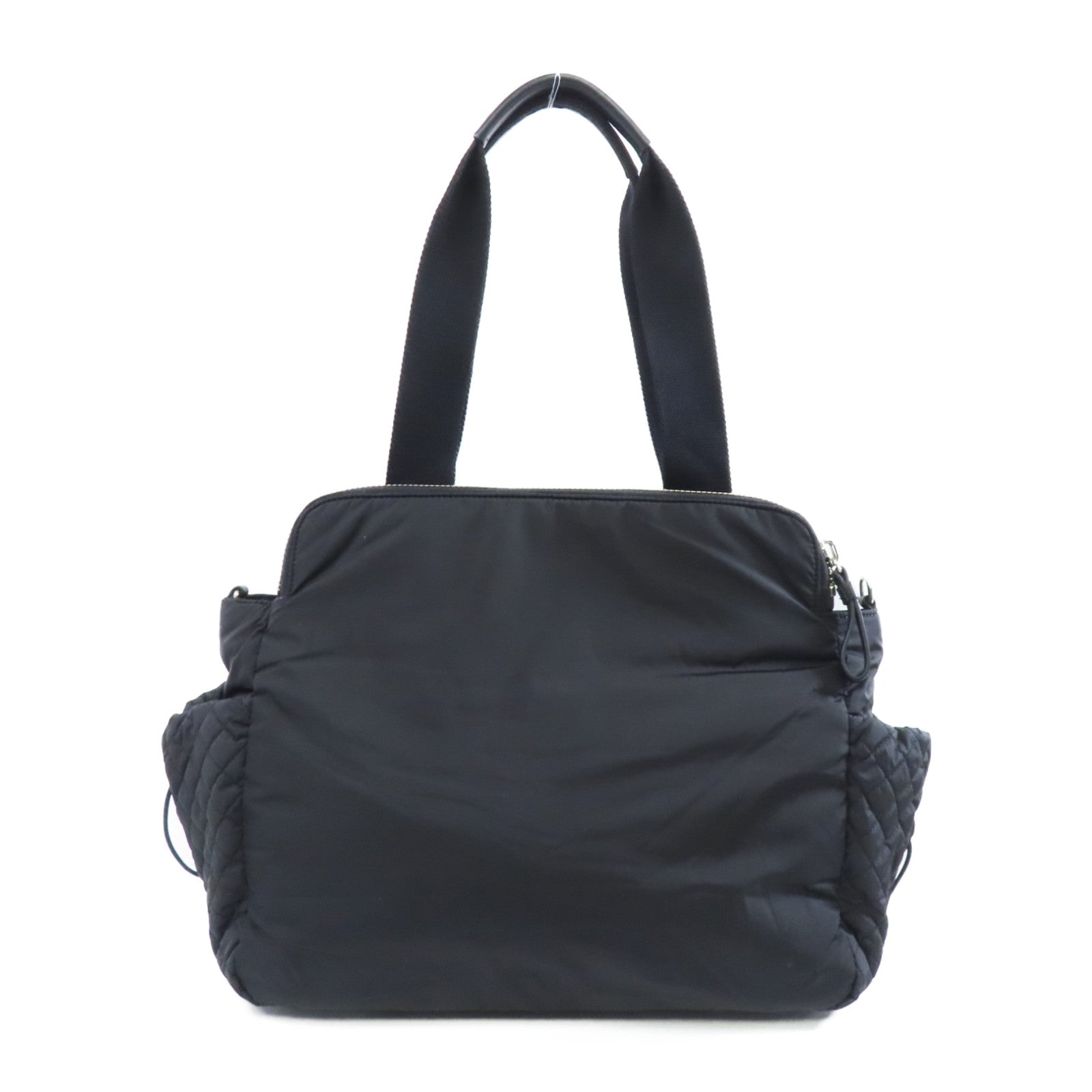 MONCLER 尼龍Shoulder Bag銀扣肩背袋黑色