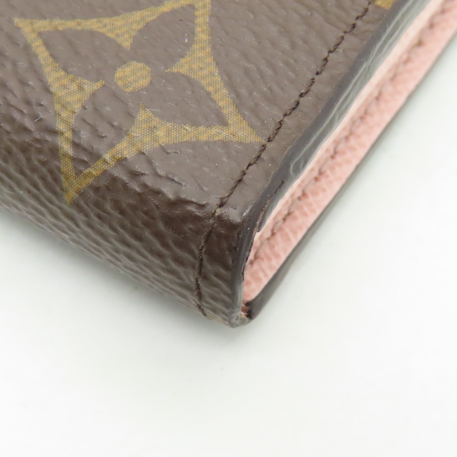 LOUIS VUITTON 【激減優惠】Monogram Sarah Wallet金扣長錢包啡色/粉紅色