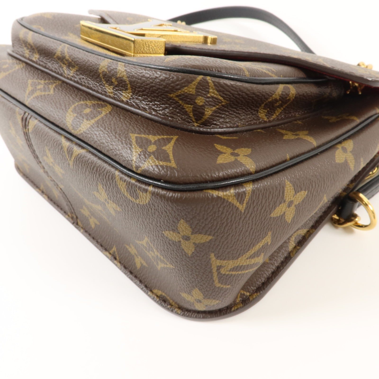 LOUIS VUITTON Monogram Passy金扣肩背袋棕色