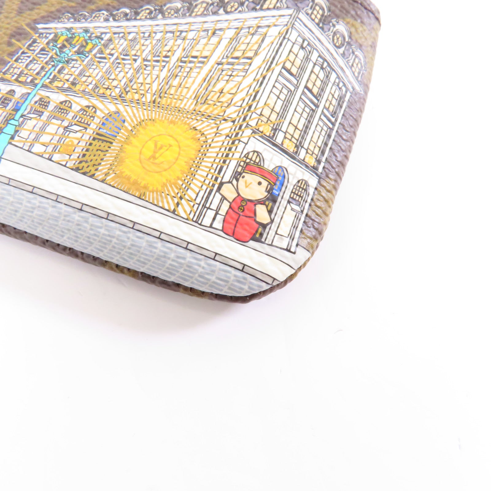 LOUIS VUITTON Monogram Key Pouch金扣鎖匙包啡色