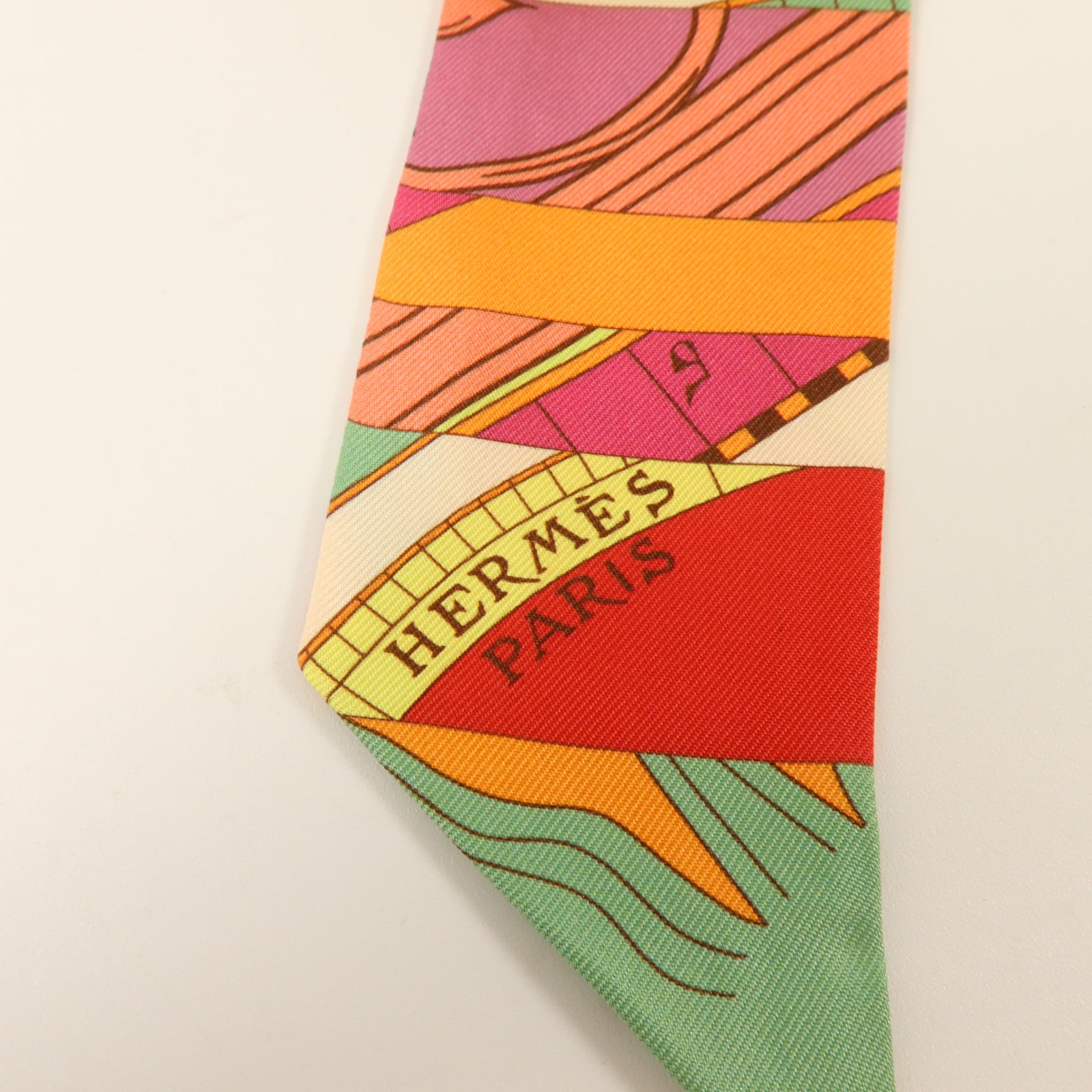 HERMES 絲質Twilly絲巾