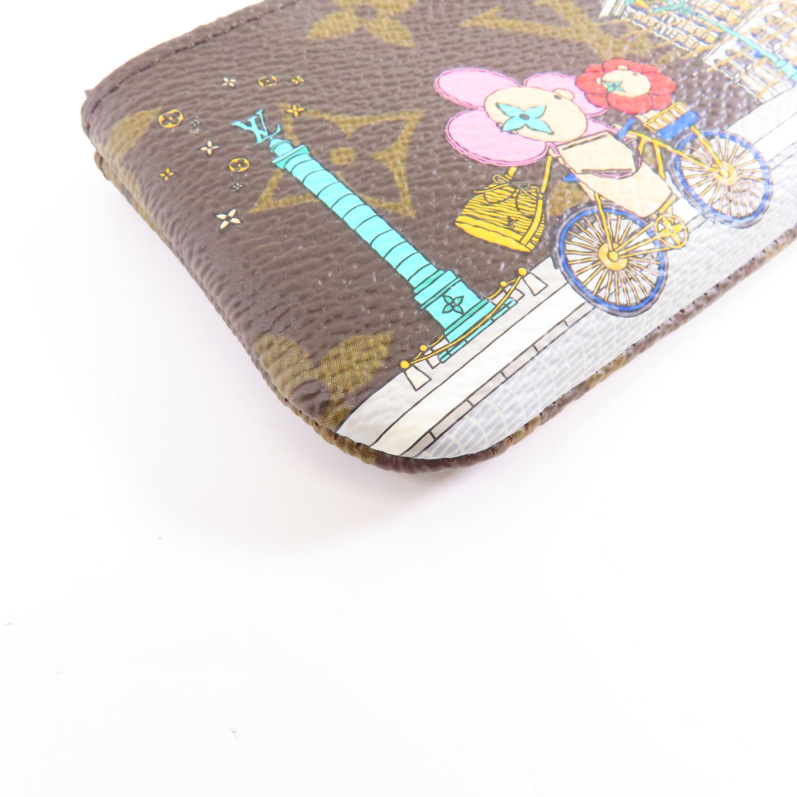 LOUIS VUITTON Monogram Key Pouch金扣鎖匙包啡色