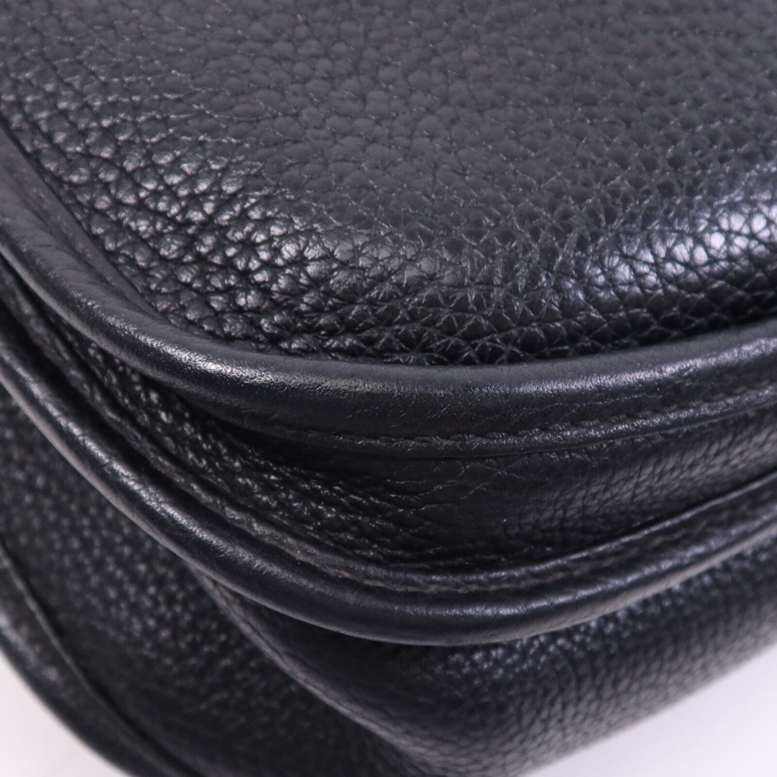 HERMES Clemence皮革Evelyne PM金扣肩背袋Noir