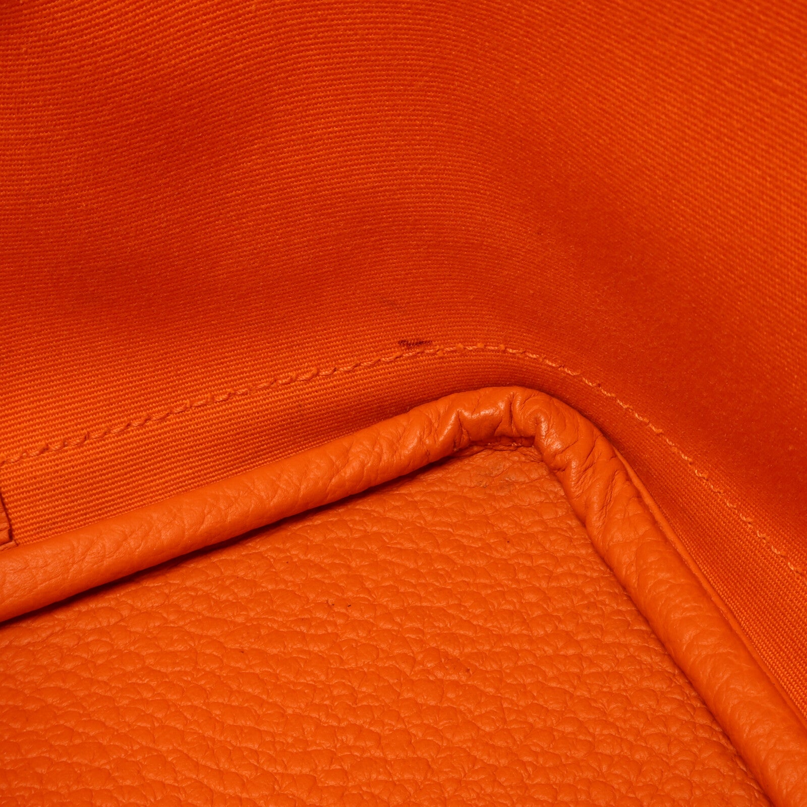 HERMES 帆布Garden Party PM手挽袋Orange