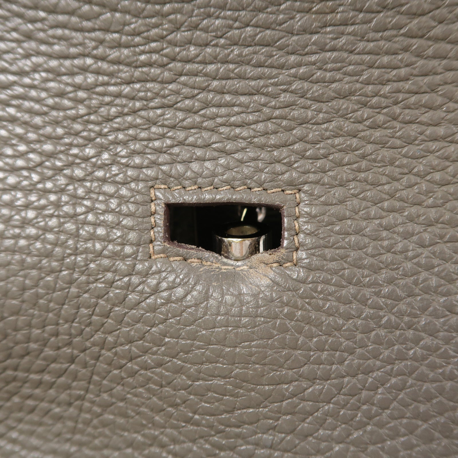 HERMES PHW Jypsiere 31 Shoulder Bag Taurillon Clemence Leather Stamp Q 8F Etain