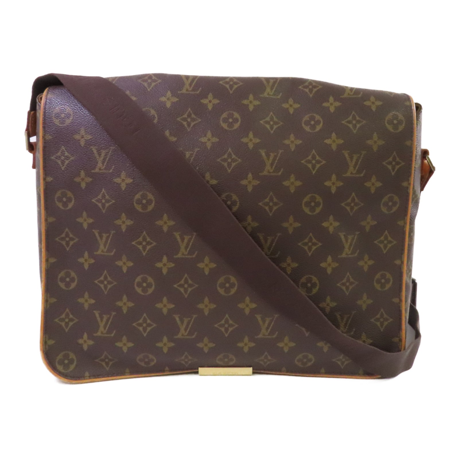 LOUIS VUITTON Monogram Abbeses Shoulder Bag金扣肩背袋啡色
