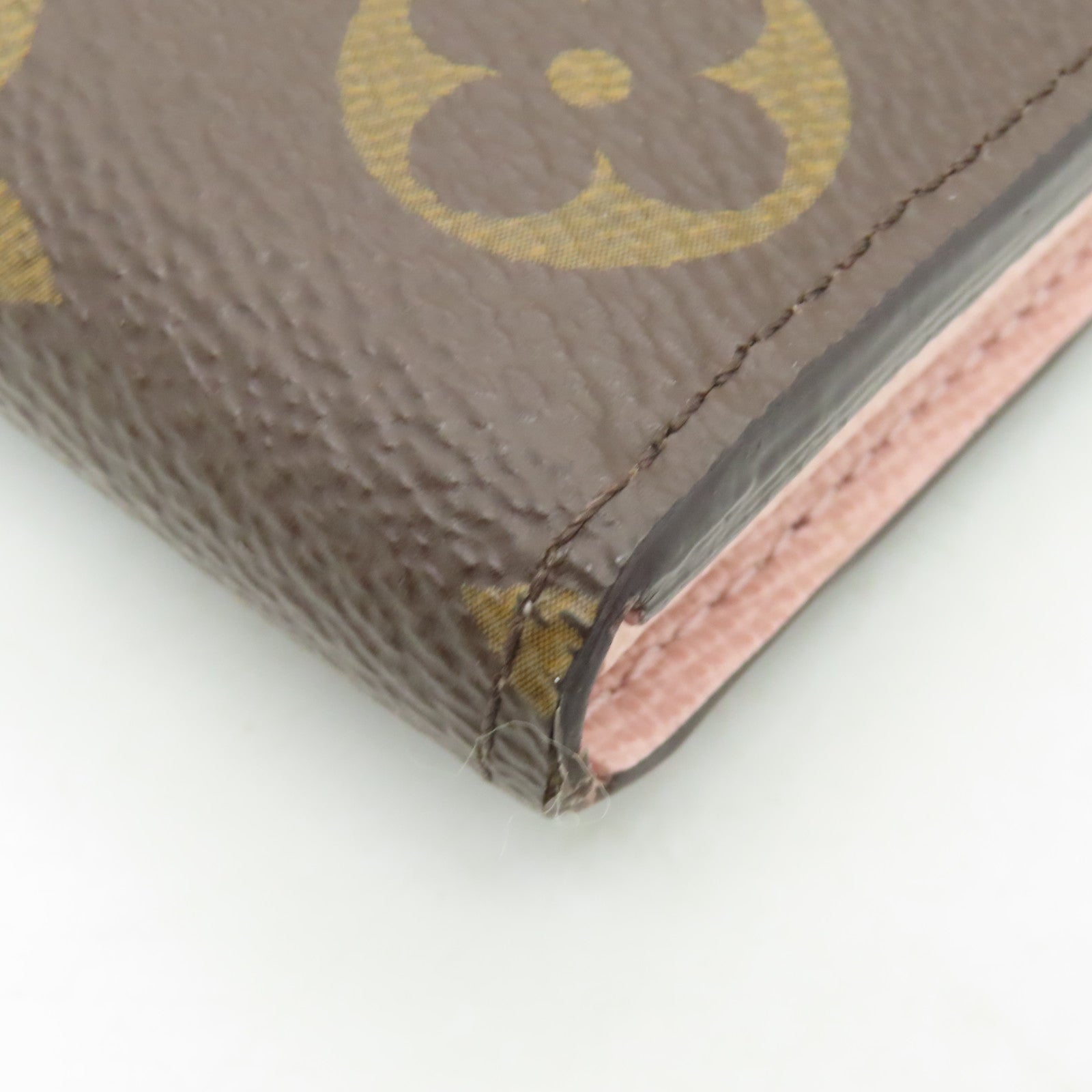 LOUIS VUITTON 【激減優惠】Monogram Sarah Wallet金扣長錢包啡色/粉紅色