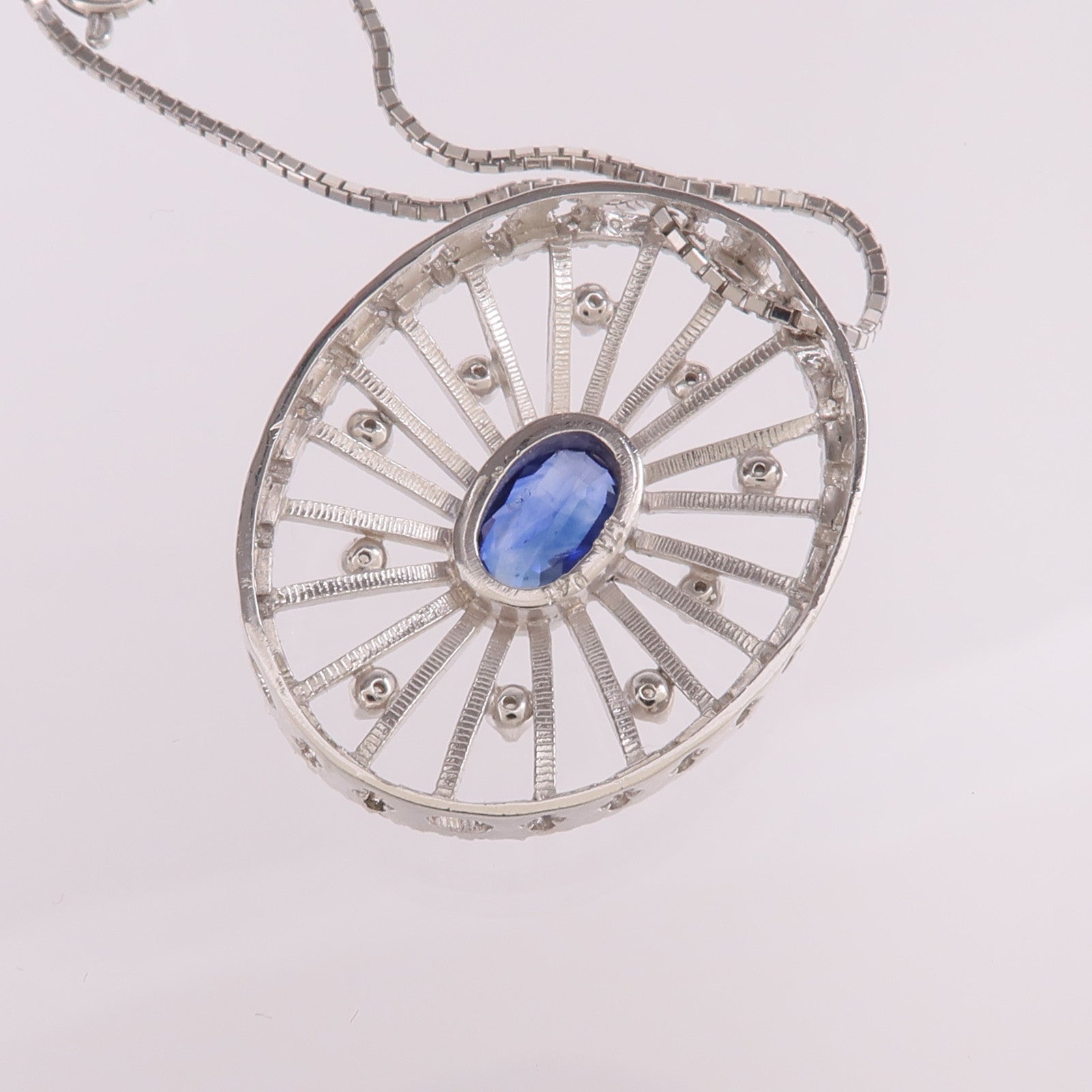 JEWELRY 【激減優惠】18K白金Sapphire Diamond Necklace藍寶石/鑽石項鍊