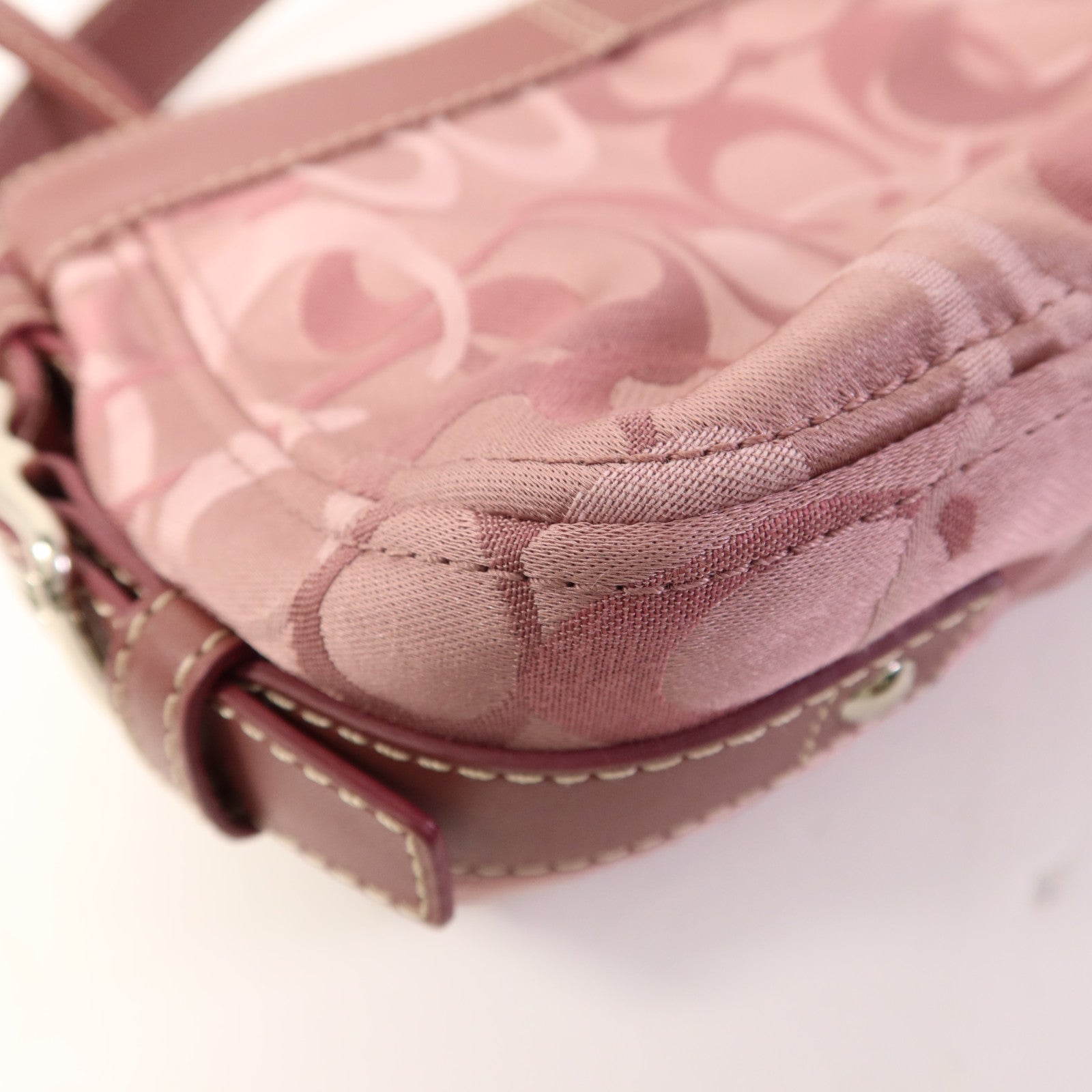 COACH 布料Zoe Handbag銀扣手挽袋