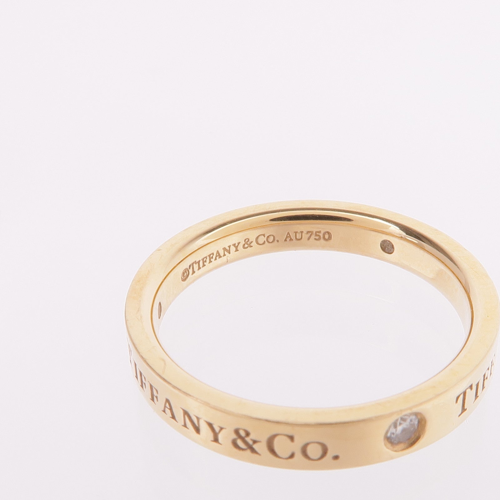 TIFFANY＆CO 18K玫瑰金Diamond Ring鑽石戒指US#5.75