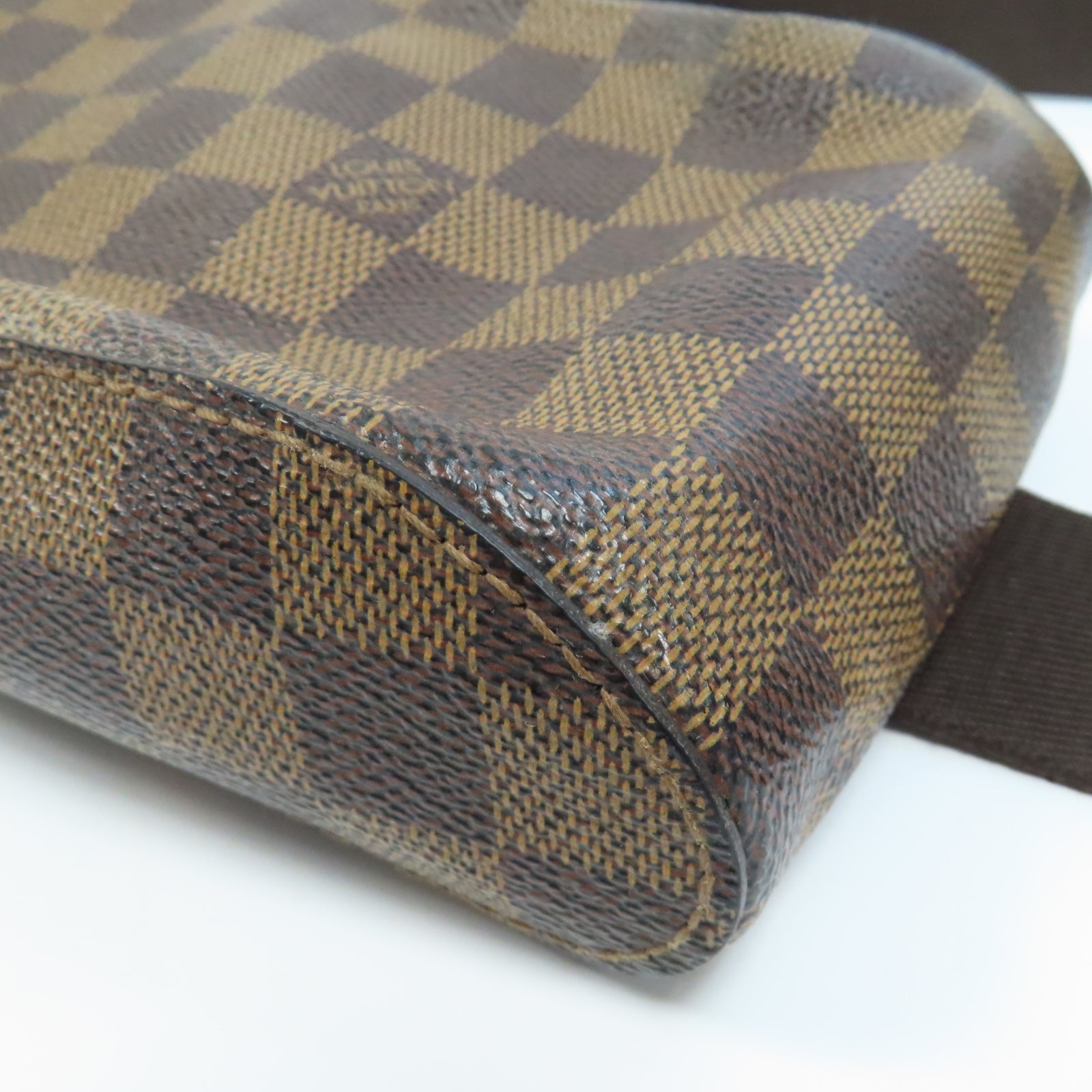 LOUIS VUITTON 【激減優惠】Damier Ebene Geronimos金扣腰包啡色